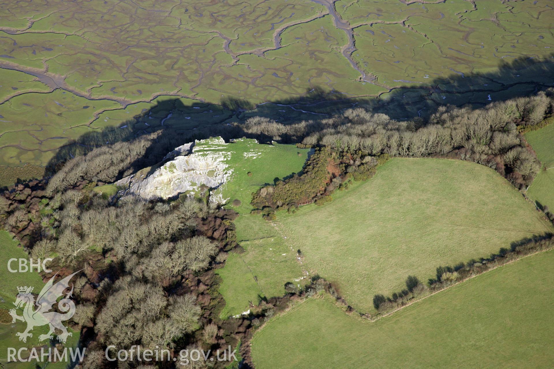 RCAHMW colour oblique photograph of North Hill Tor Camp. Taken by Toby Driver on 02/02/2012.