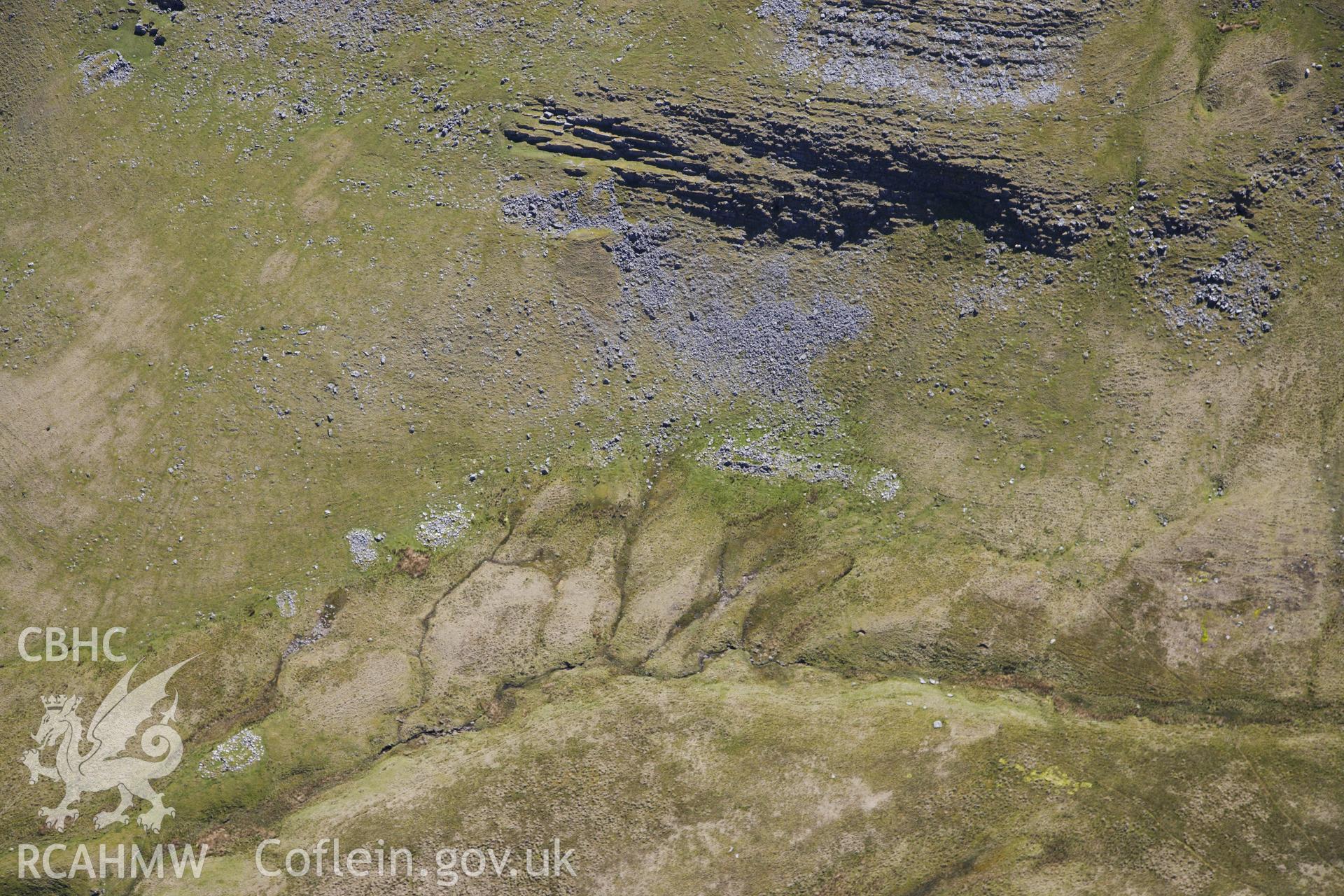 RCAHMW colour oblique photograph of Blaen y Cylchau, deserted settlement. Taken by Toby Driver on 22/05/2012.