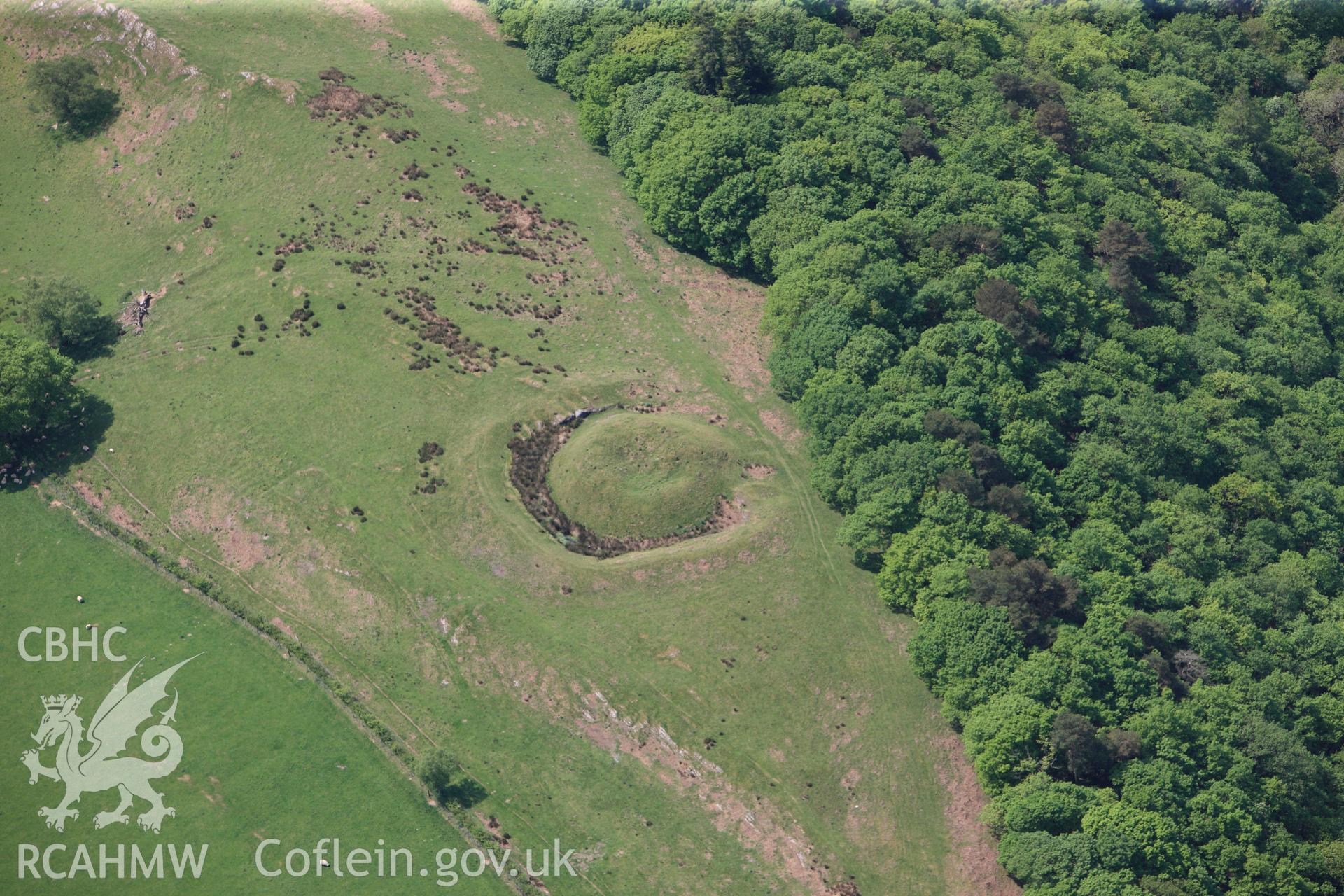 RCAHMW colour oblique photograph of Fforest Mound, Twdin. Taken by Toby Driver on 28/05/2012.