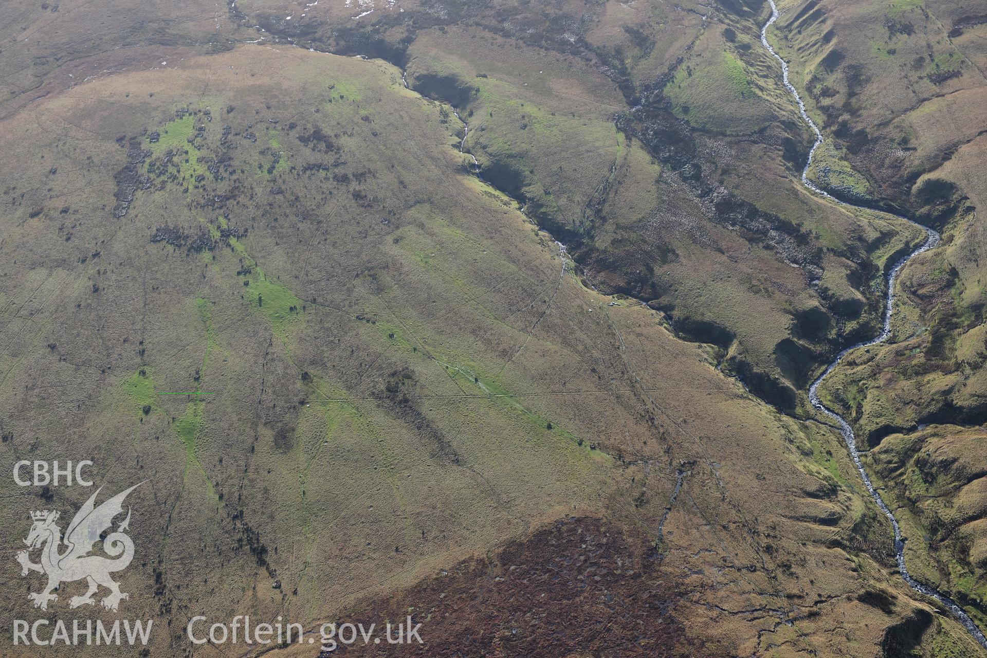 RCAHMW colour oblique photograph of Nant Tarw Ritual Complex, wide landscape view from north. Taken by Toby Driver on 23/11/2012.