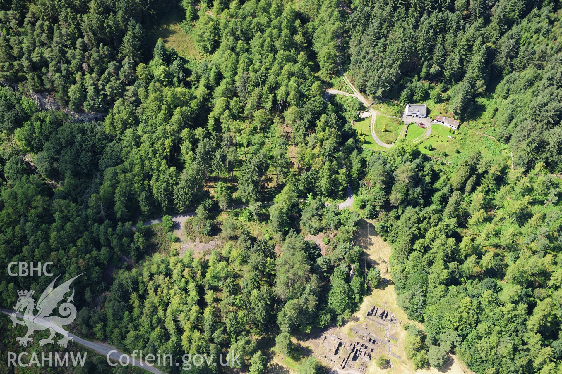 RCAHMW colour oblique photograph of Hafna lead mine, viewed from the south-east. Taken by Toby Driver on 10/08/2012.