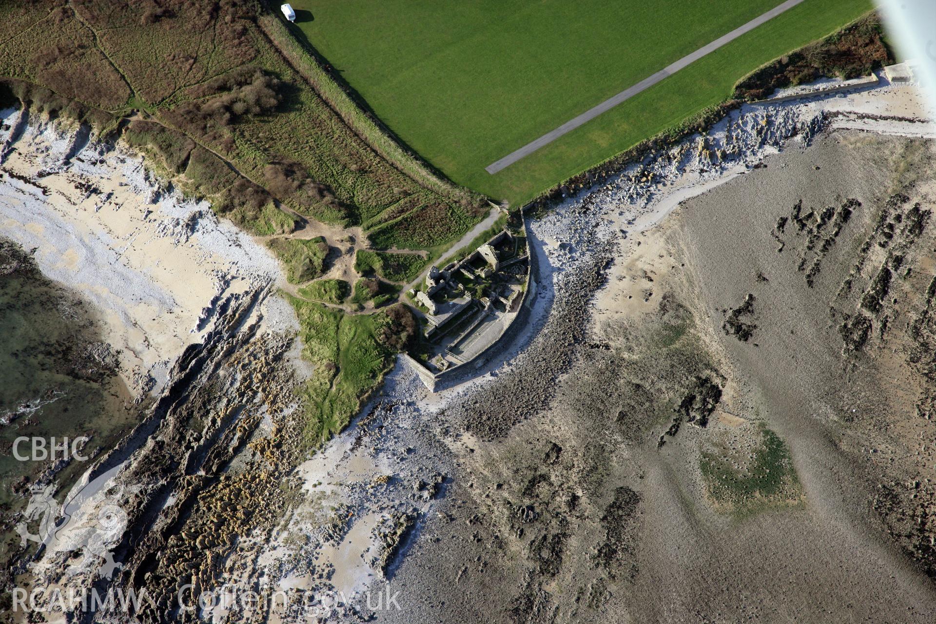 RCAHMW colour oblique photograph of Port Eynon Salt House. Taken by Toby Driver on 02/02/2012.