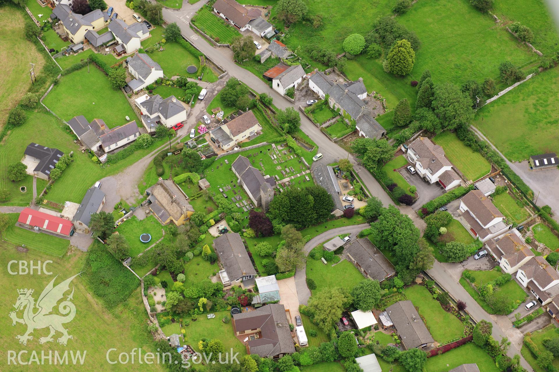 RCAHMW colour oblique photograph of Llandow Village. Taken by Toby Driver on 05/07/2012.