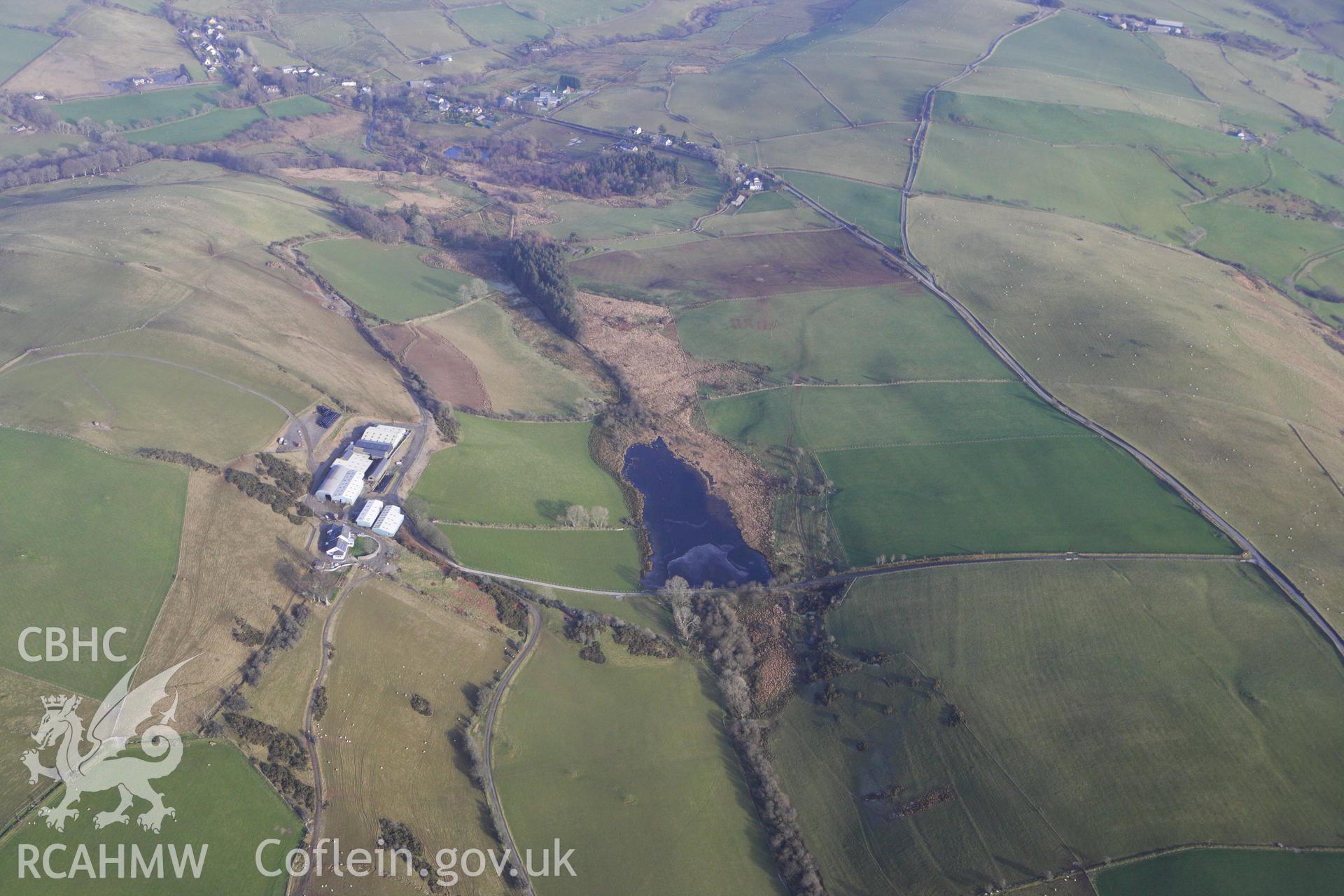 RCAHMW colour oblique photograph of Mynydd Gorddu Farm, View from West. Taken by Toby Driver on 07/02/2012.