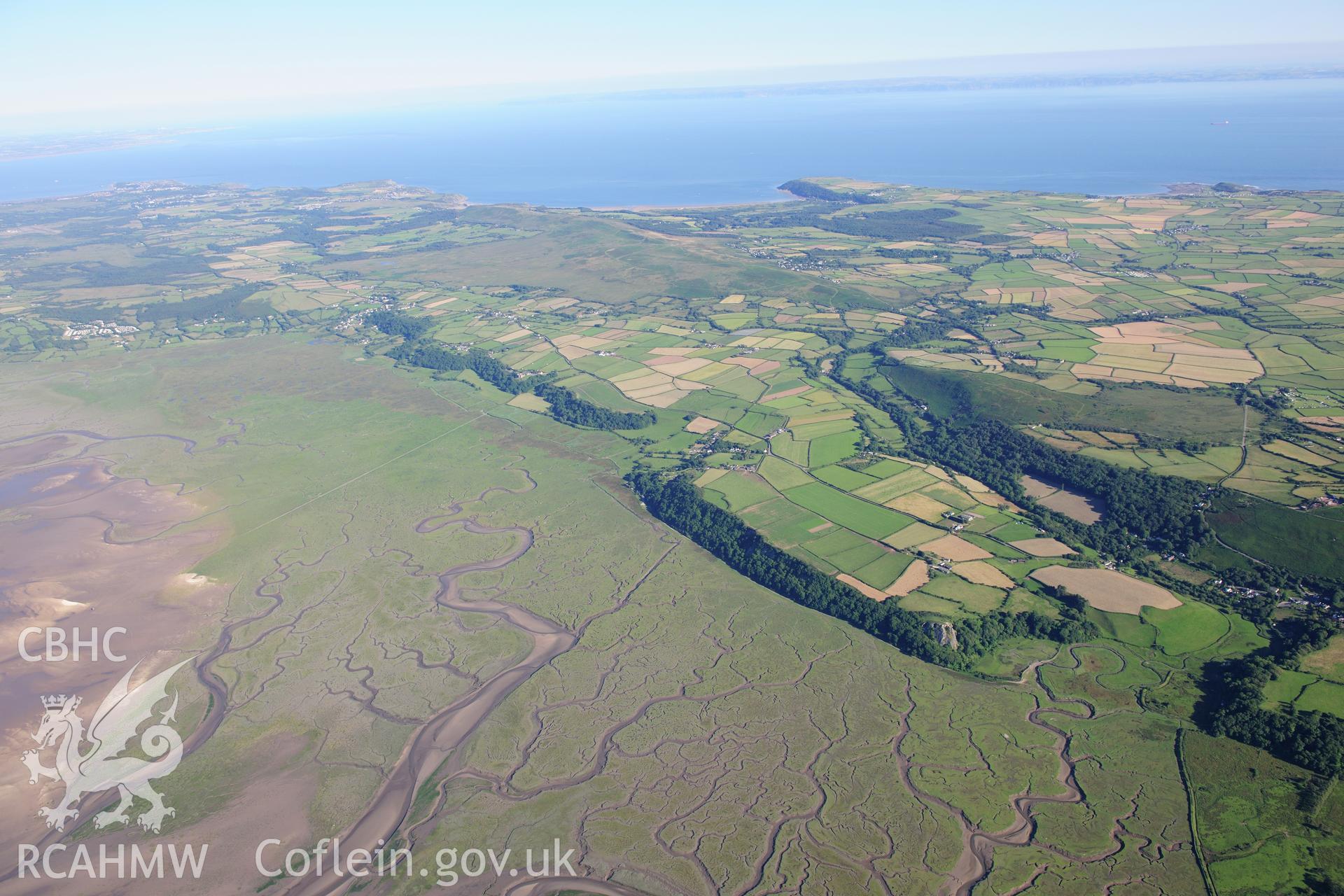 RCAHMW colour oblique photograph of West Gower, high landscape view over North Hill Tor. Taken by Toby Driver on 24/07/2012.