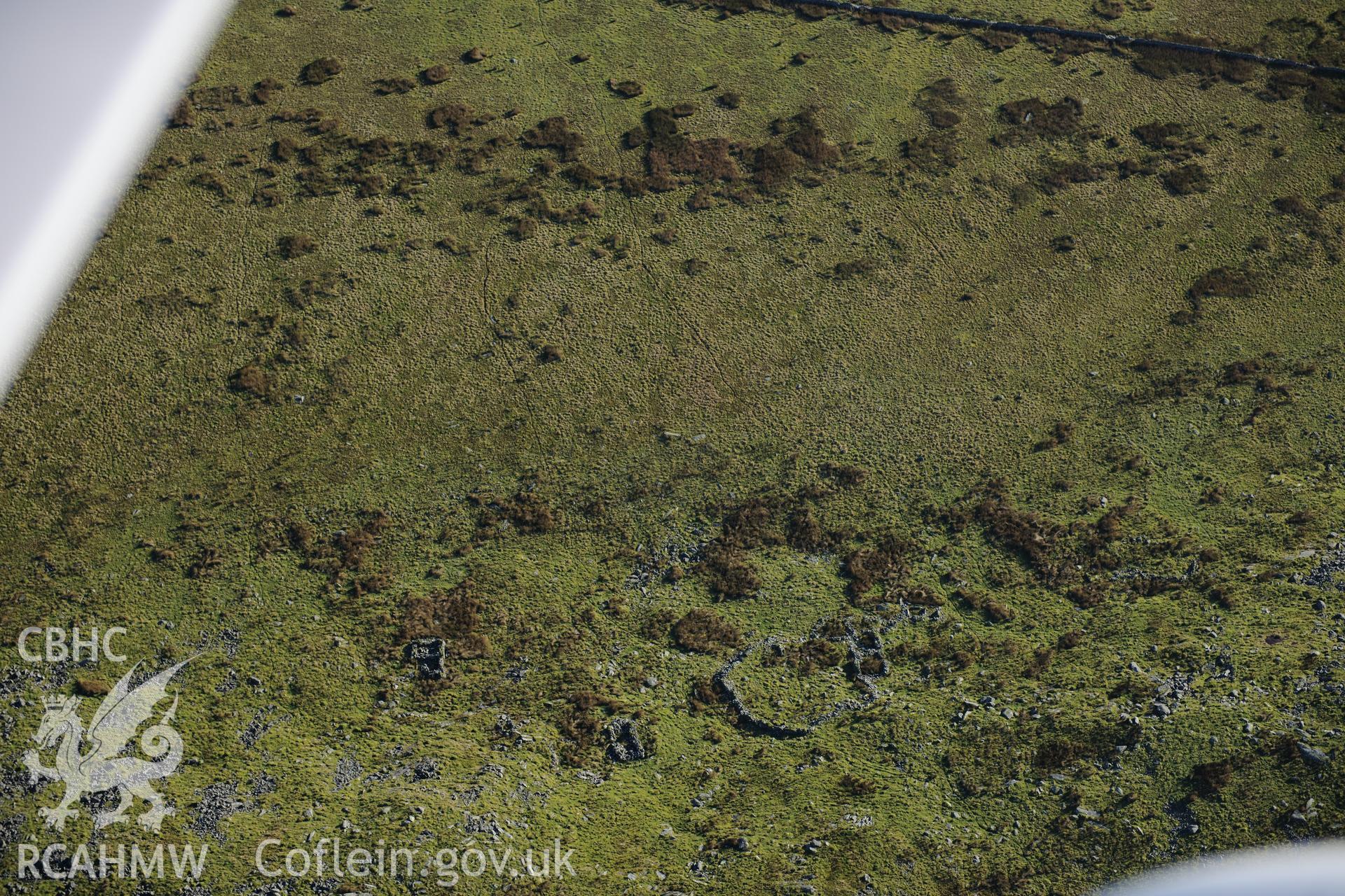 RCAHMW colour oblique photograph of Craig y Dinas north, settlement. Taken by Toby Driver on 10/12/2012.