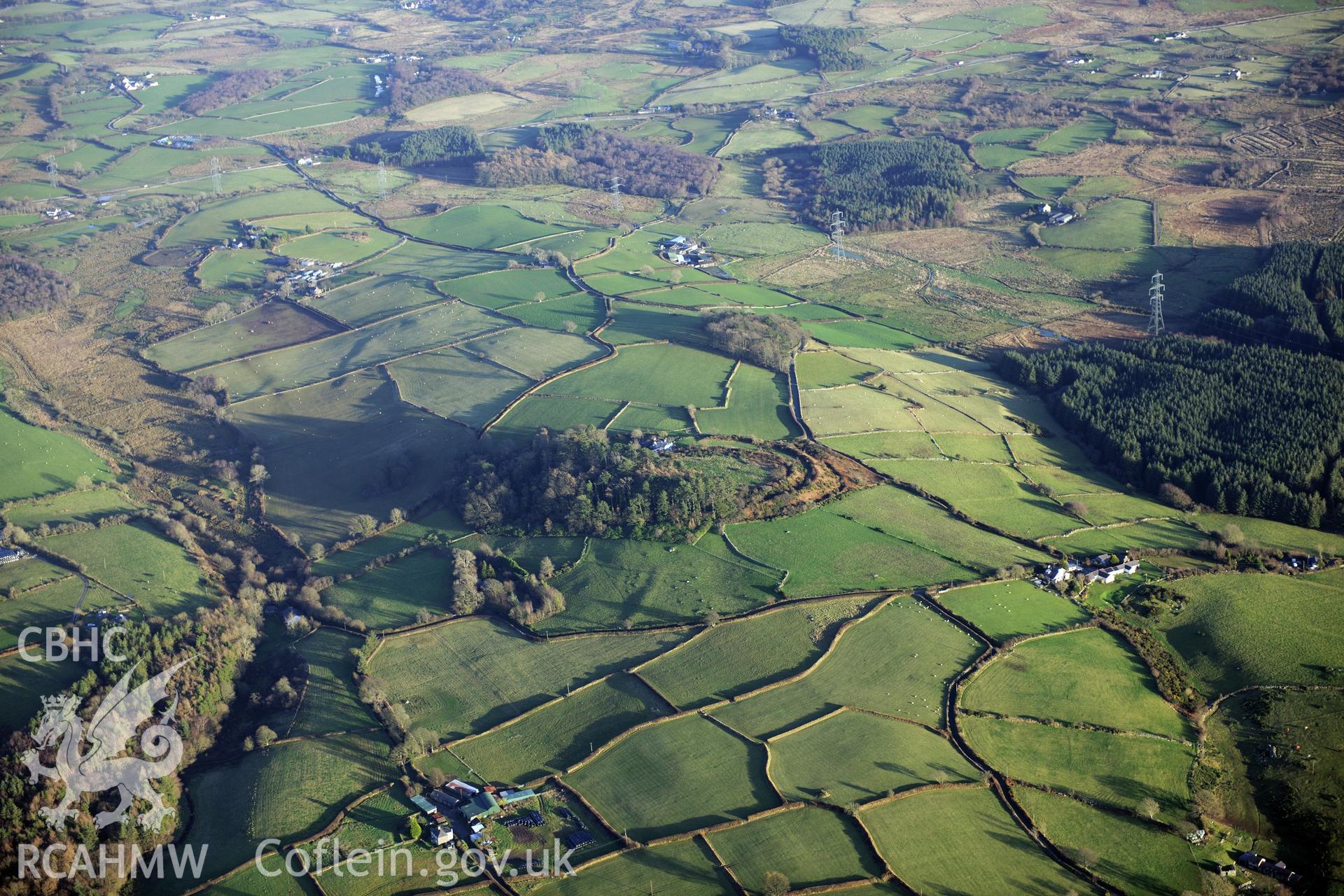 RCAHMW colour oblique photograph of Dinas Dinorwig Hillfort. Taken by Toby Driver on 10/12/2012.