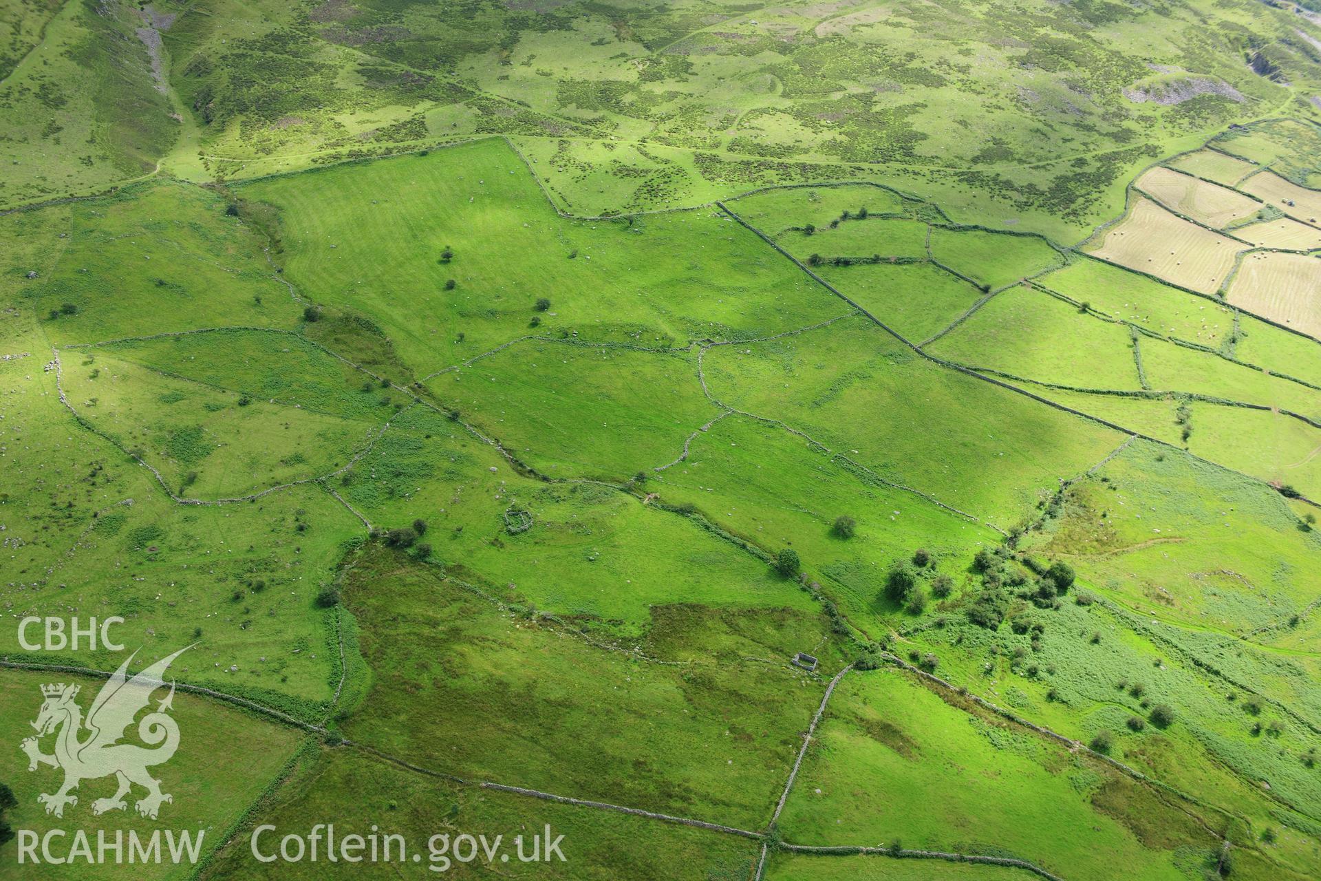 RCAHMW colour oblique photograph of Moel Faban, early agricultural landscape. Taken by Toby Driver on 10/08/2012.