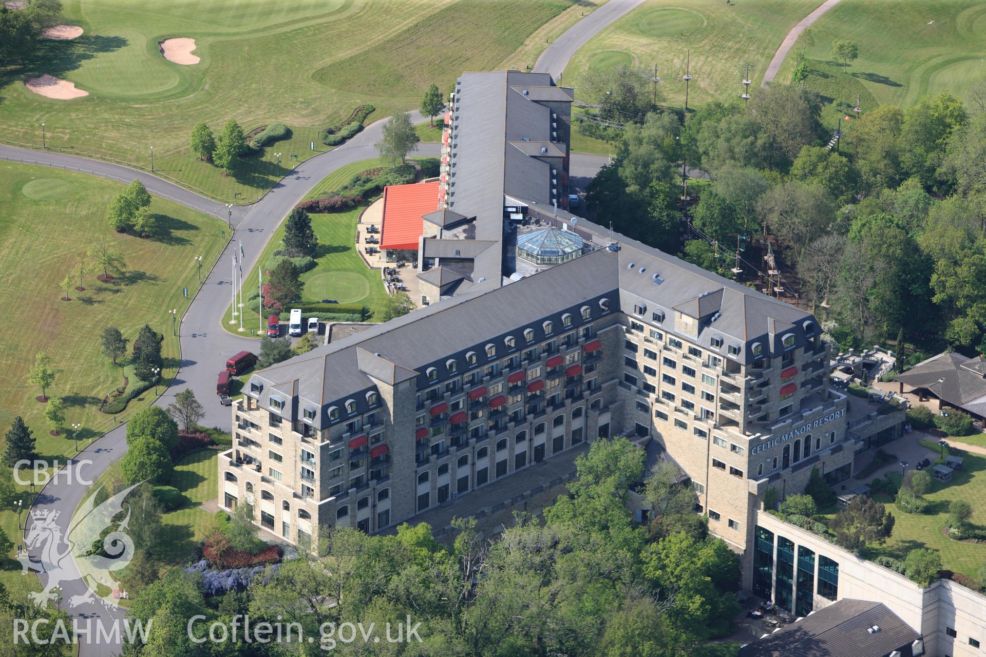 RCAHMW colour oblique photograph of Celtic Manor, Caerleon. Taken by Toby Driver on 22/05/2012.