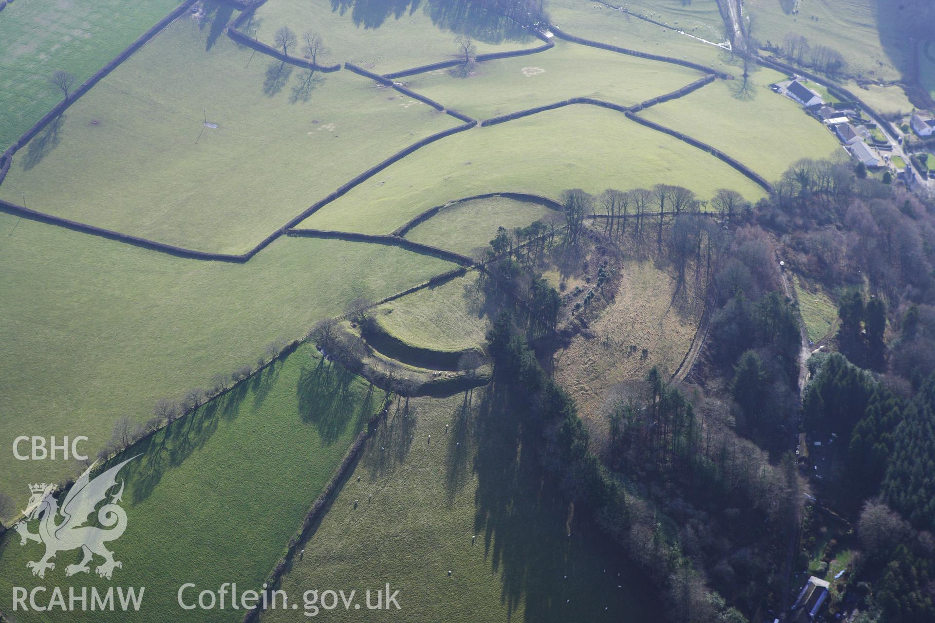 RCAHMW colour oblique photograph of Pen-Y-Gaer, View from North. Taken by Toby Driver on 07/02/2012.