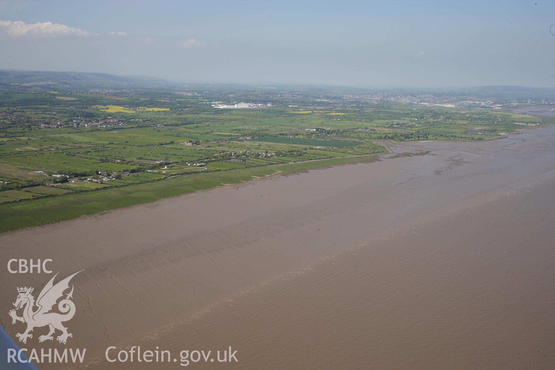 RCAHMW colour oblique photograph of Peterstone Wentloodge, view from the south. Taken by Toby Driver on 22/05/2012.