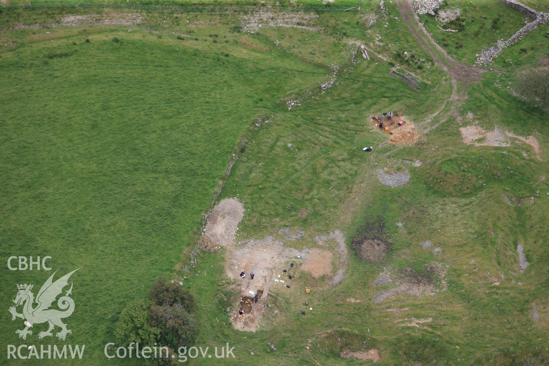 RCAHMW colour oblique photograph of Florida Mine, excavations in progress. Taken by Toby Driver on 19/06/2012.