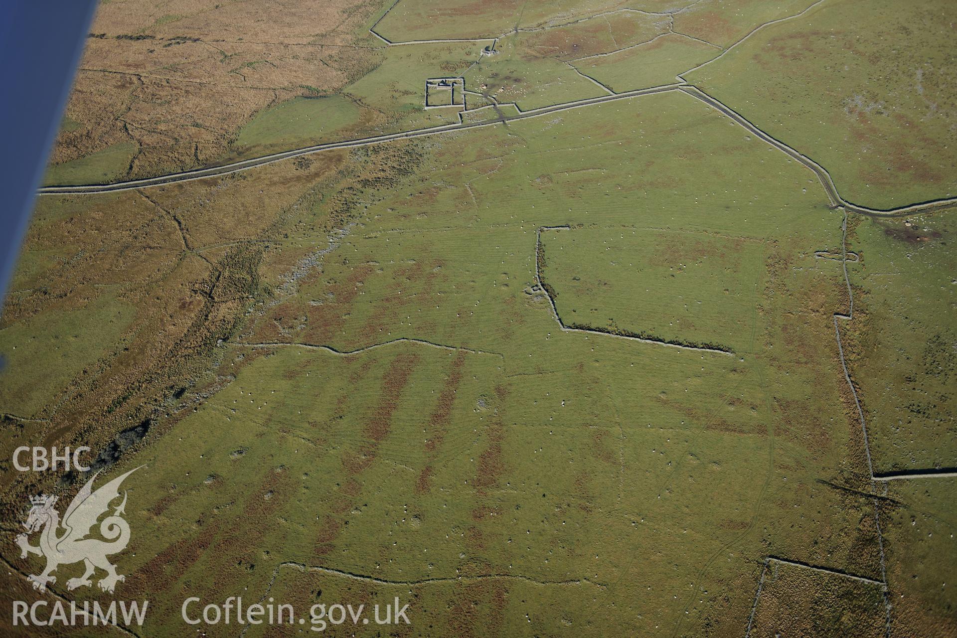 RCAHMW colour oblique photograph of Cors y Gedol field system, eastern part. Taken by Toby Driver on 10/12/2012.