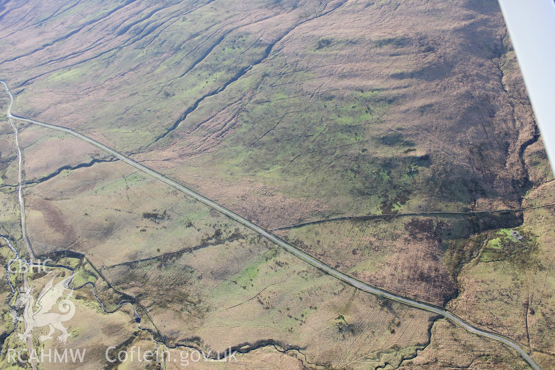 RCAHMW colour oblique photograph of Maen Llia, landscape view. Taken by Toby Driver on 28/11/2012.