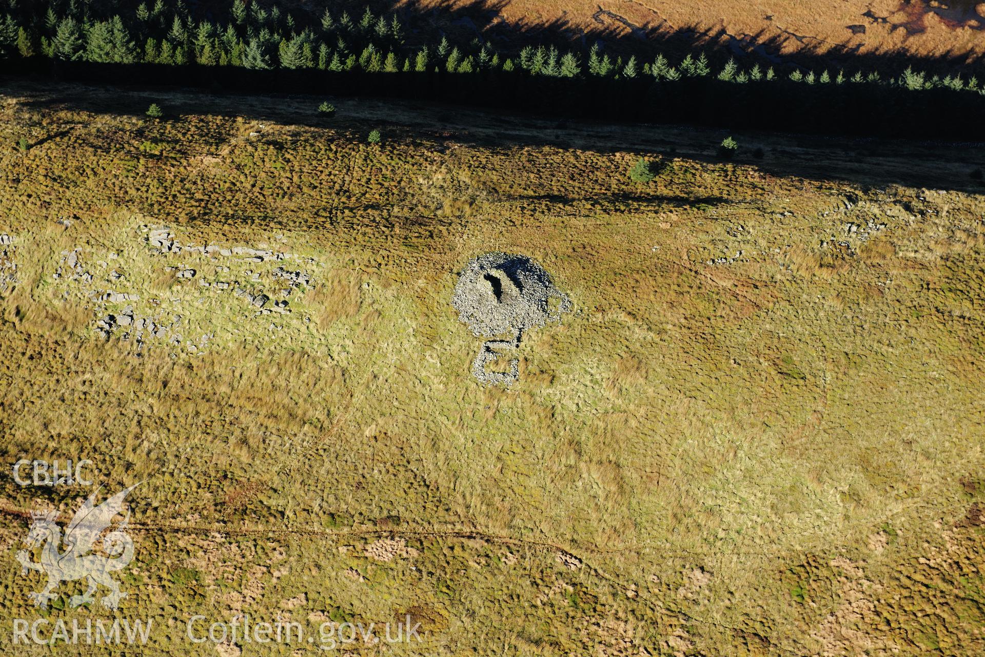 RCAHMW colour oblique photograph of Carn Fawr cairn. Taken by Toby Driver on 05/11/2012.