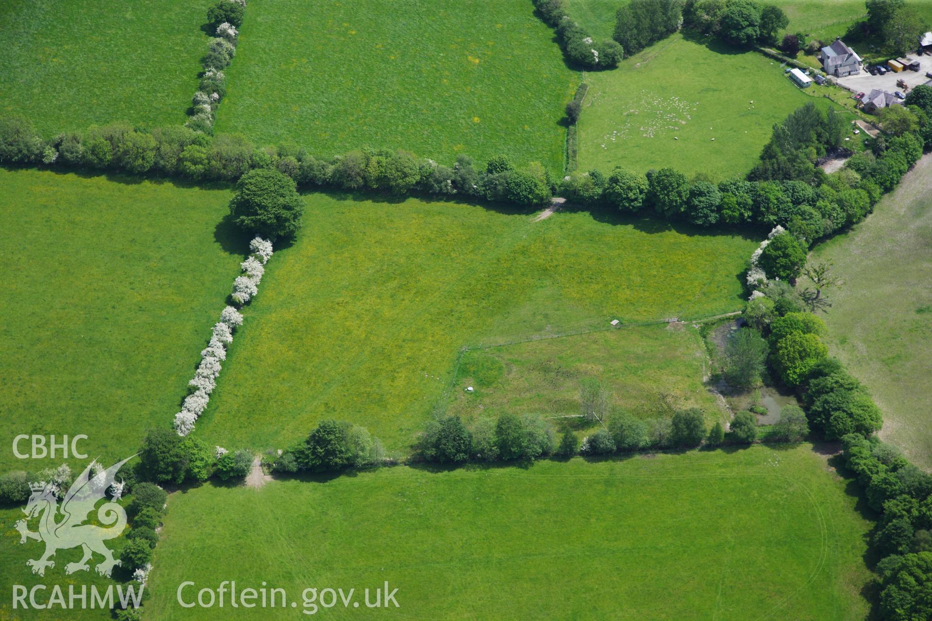 RCAHMW colour oblique photograph of Burnt Mound, North Of Glanrhocca. Taken by Toby Driver on 28/05/2012.