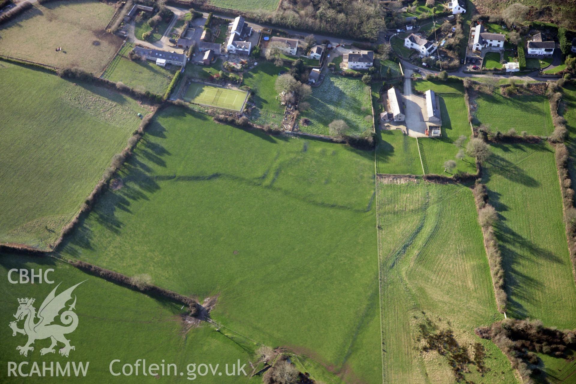 RCAHMW colour oblique photograph of Landimor Farm. Taken by Toby Driver on 02/02/2012.