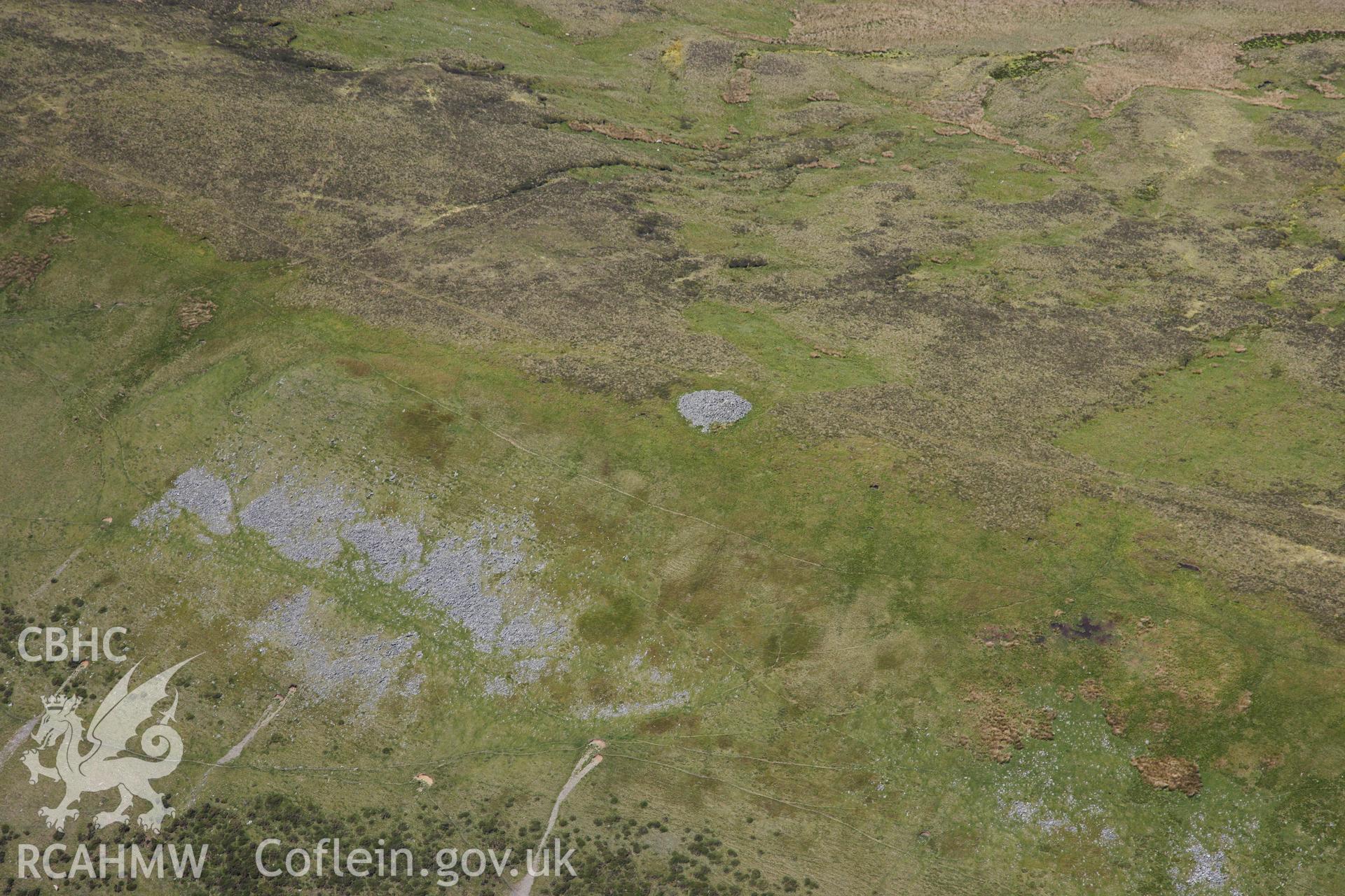 RCAHMW colour oblique photograph of Two Round Cairns on Gamrhiw. Taken by Toby Driver on 28/05/2012.