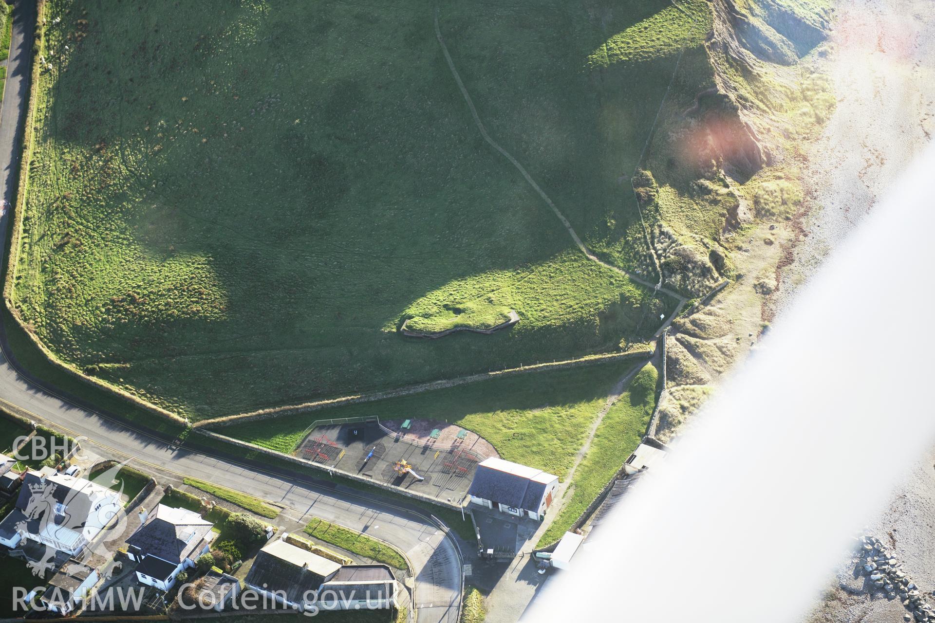 RCAHMW colour oblique photograph of Seagull Trench, Dinas Dinlle. Taken by Toby Driver on 10/12/2012.