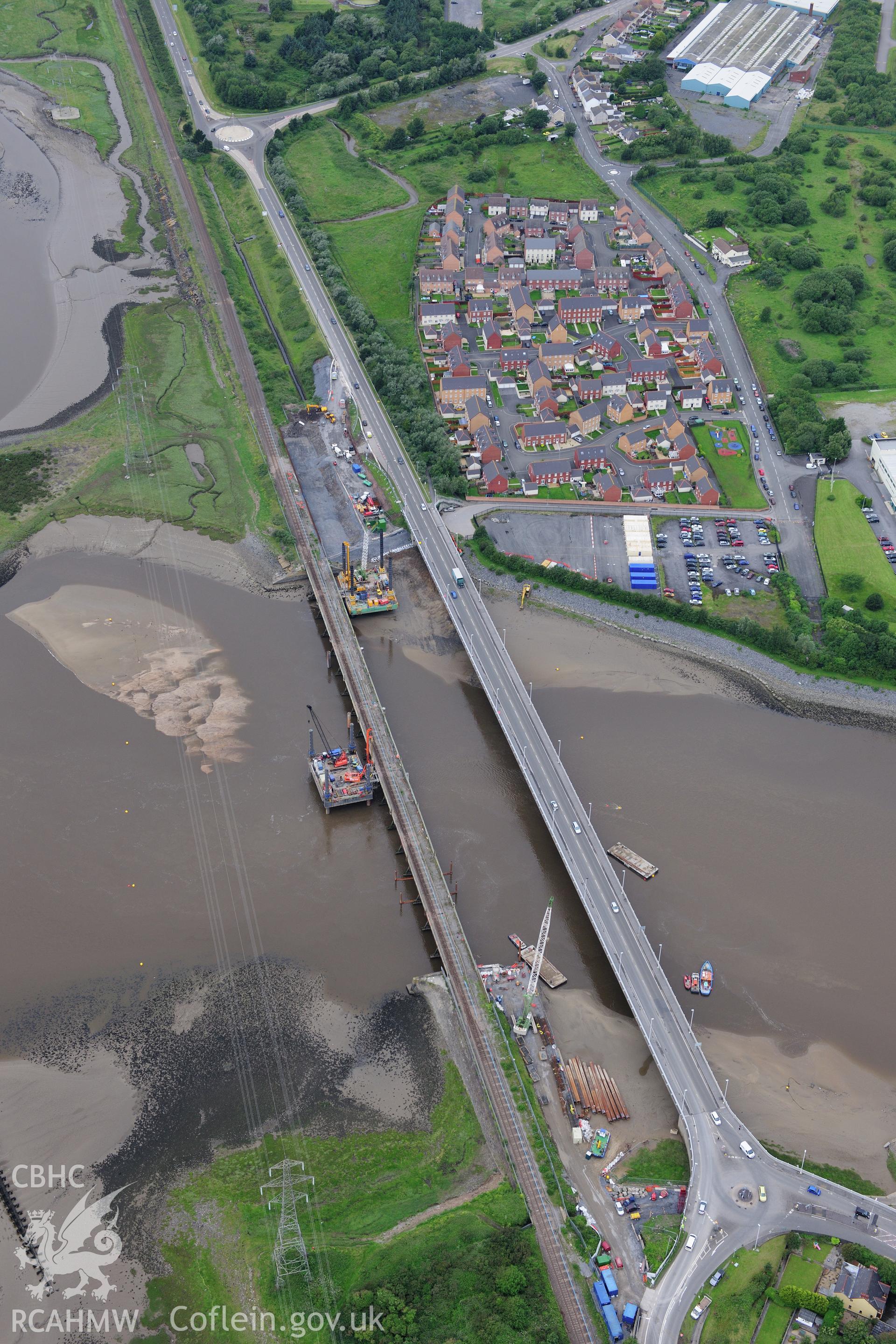 RCAHMW colour oblique photograph of Loughur Viaduct. Taken by Toby Driver on 05/07/2012.