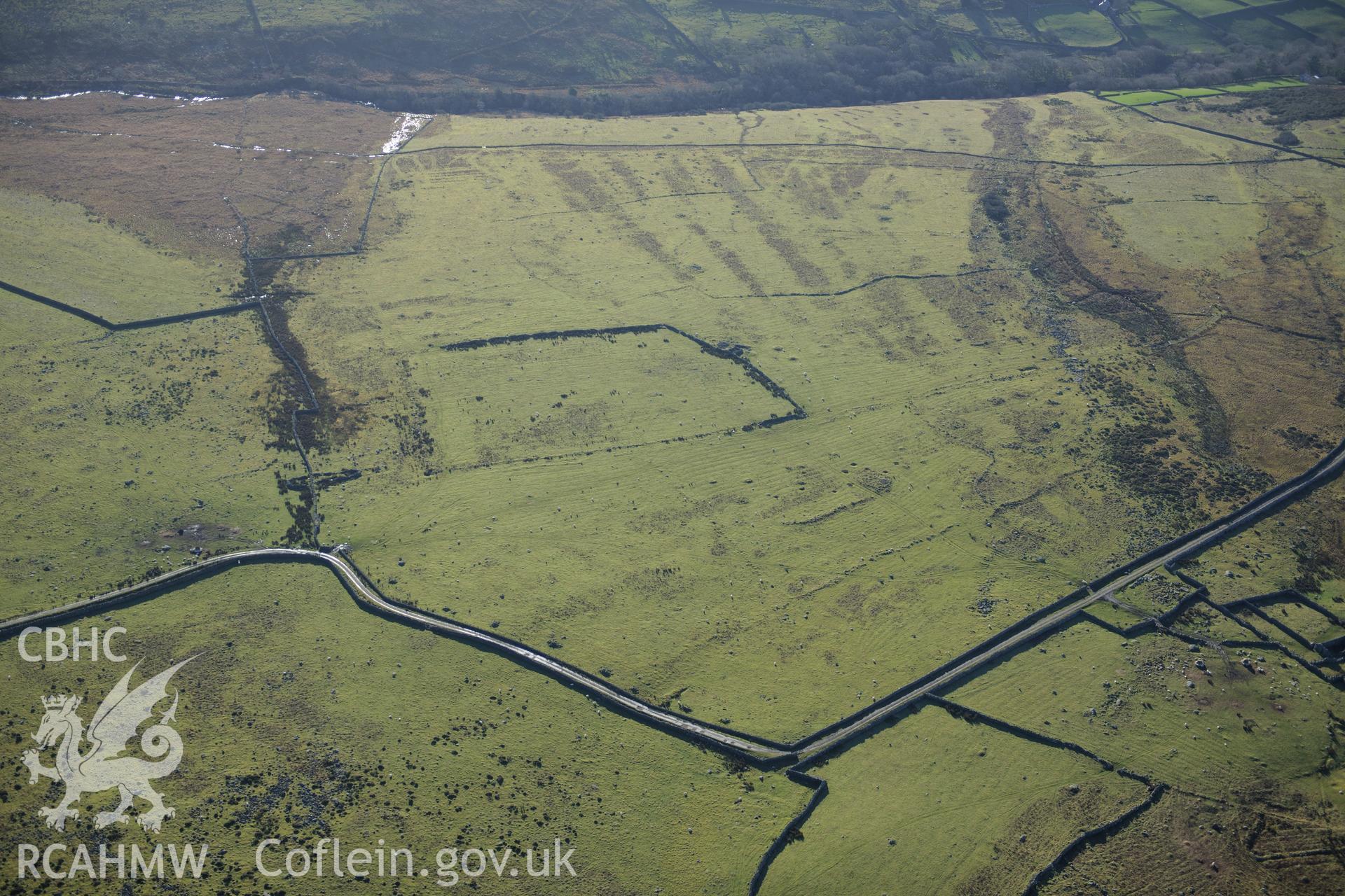 RCAHMW colour oblique photograph of Cors y Gedol field system, eastern part. Taken by Toby Driver on 10/12/2012.