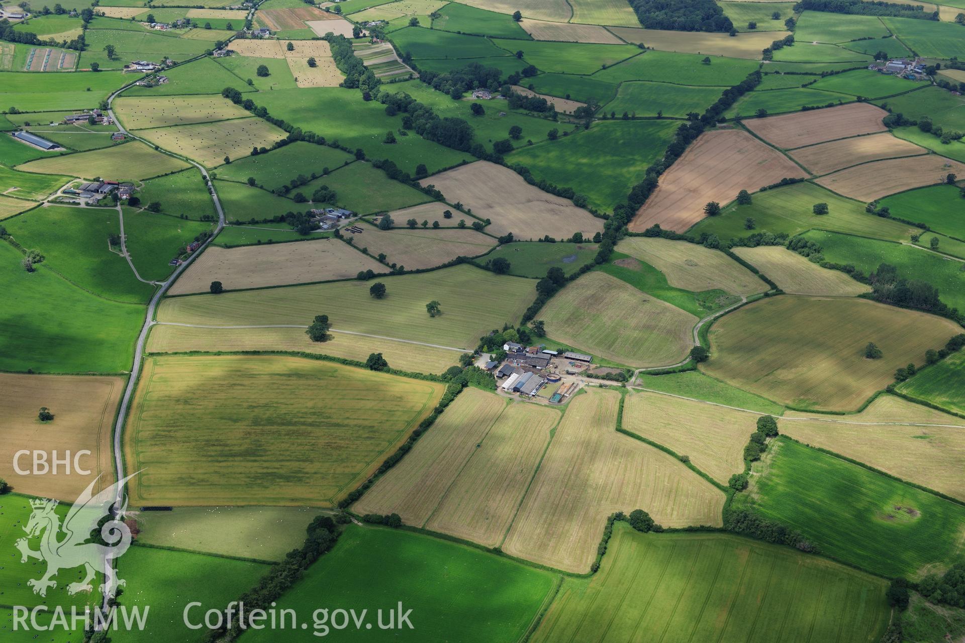 RCAHMW colour oblique photograph of Offa's Dyke, north of The Ditches. Taken by Toby Driver on 27/07/2012.