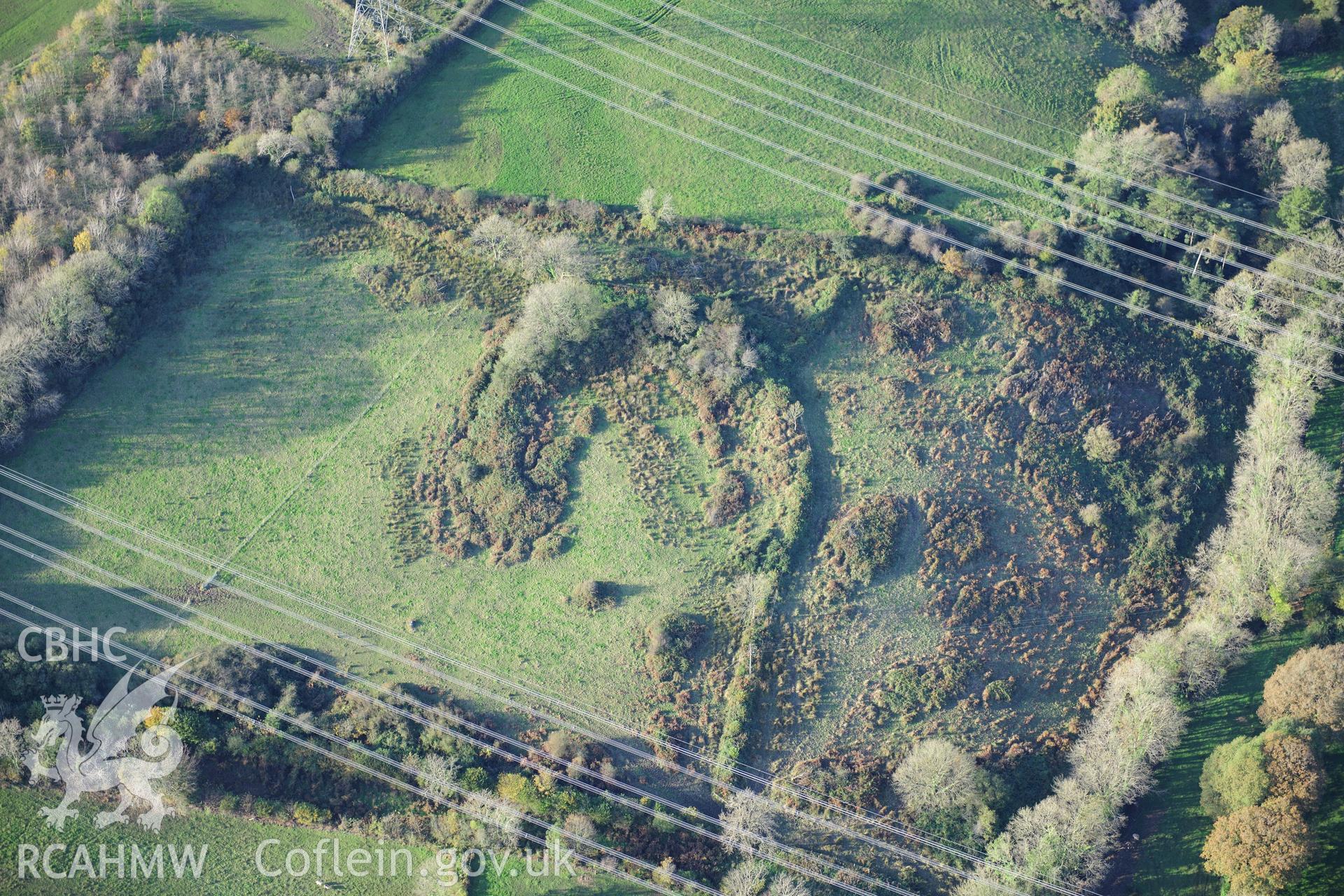 RCAHMW colour oblique photograph of Longstone Camp. Taken by Toby Driver on 26/10/2012.