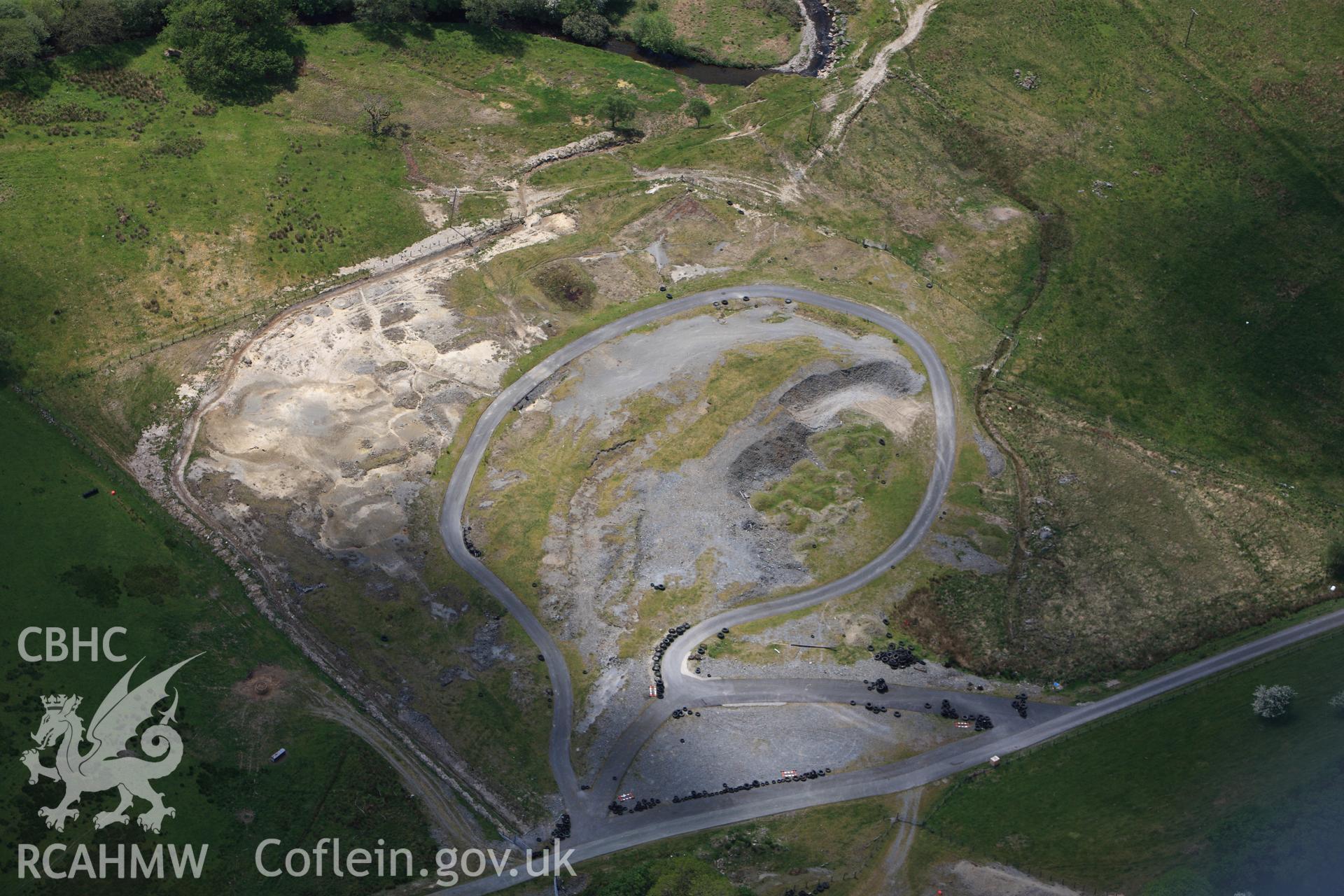 RCAHMW colour oblique photograph of Lead & Zinc Mine, Strada Florida Abbey. Taken by Toby Driver on 28/05/2012.