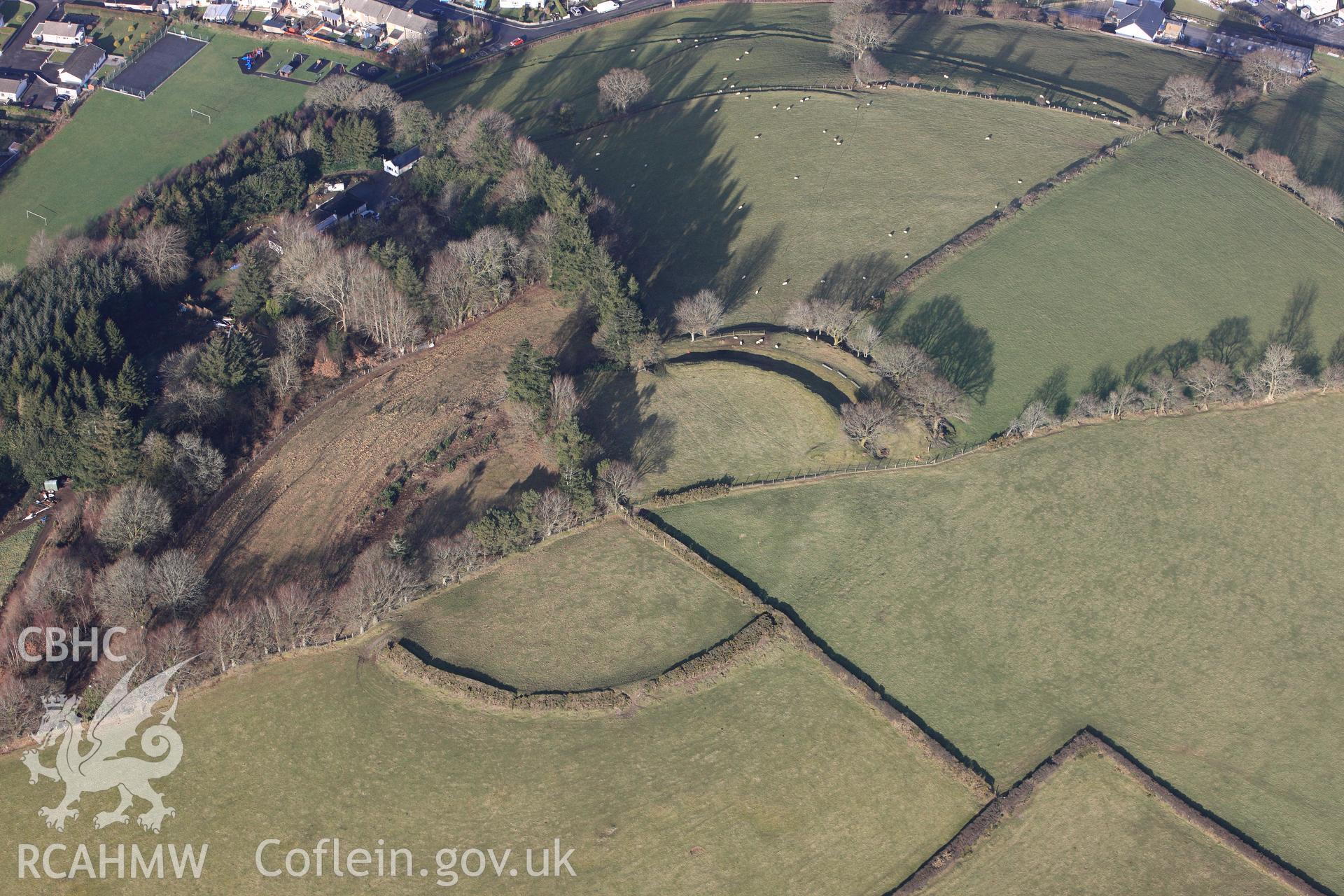 RCAHMW colour oblique photograph of Pen-Y-Gaer, View from South. Taken by Toby Driver on 07/02/2012.