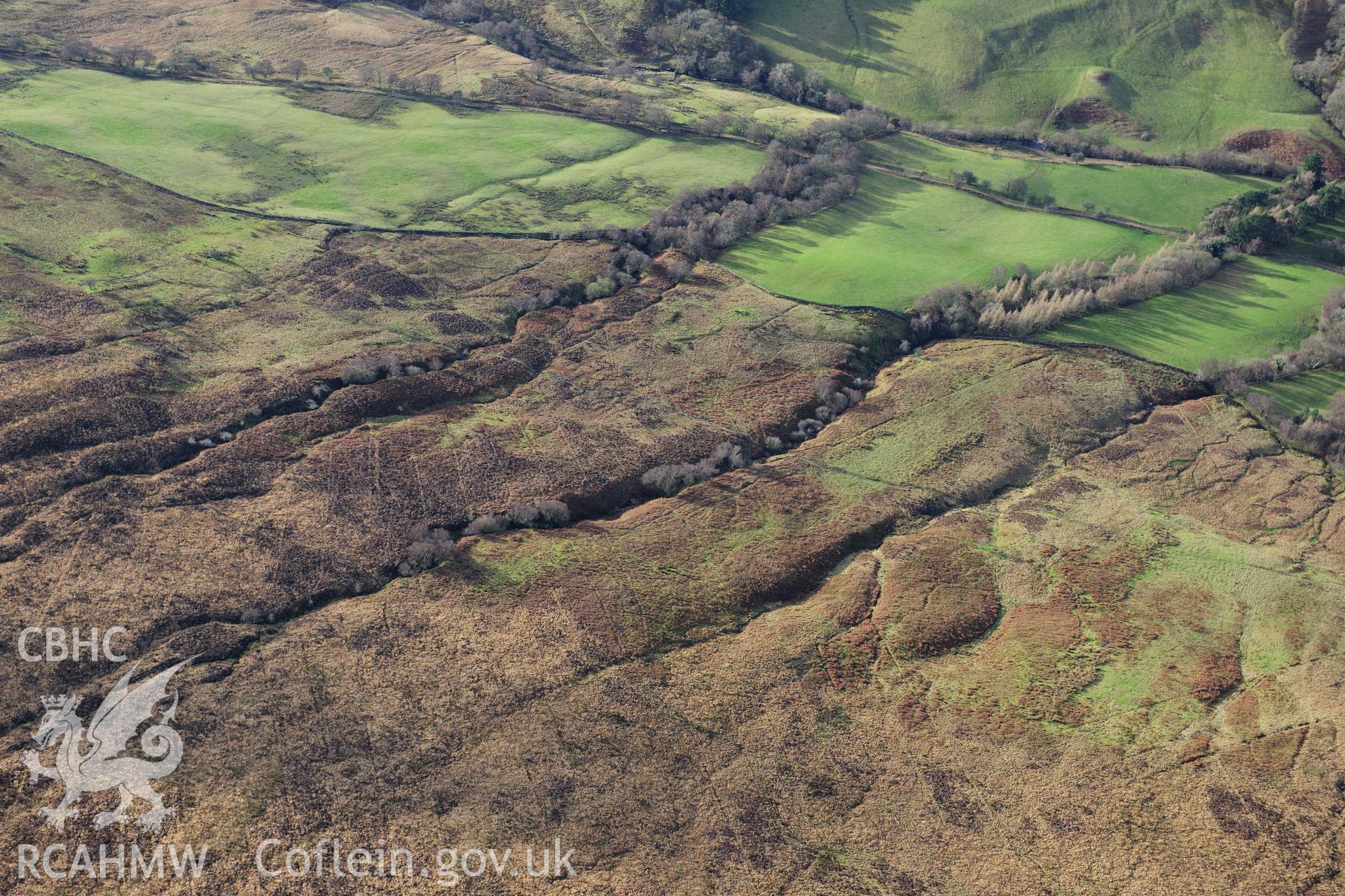 RCAHMW colour oblique photograph of Blaen Glyn round cairn. Taken by Toby Driver on 28/11/2012.