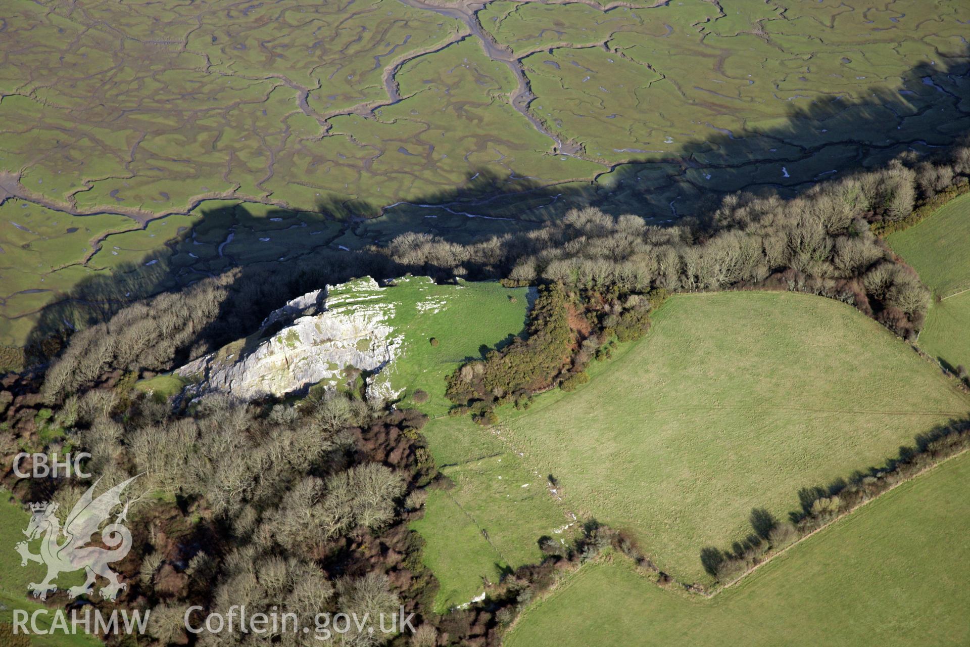 RCAHMW colour oblique photograph of North Hill Tor Camp. Taken by Toby Driver on 02/02/2012.