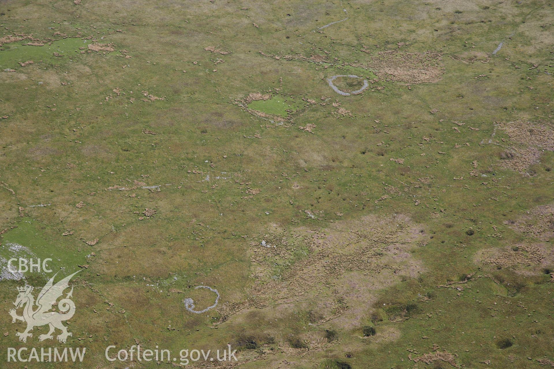 RCAHMW colour oblique photograph of Mynydd y Garn, settlement and field systems. Taken by Toby Driver on 22/05/2012.