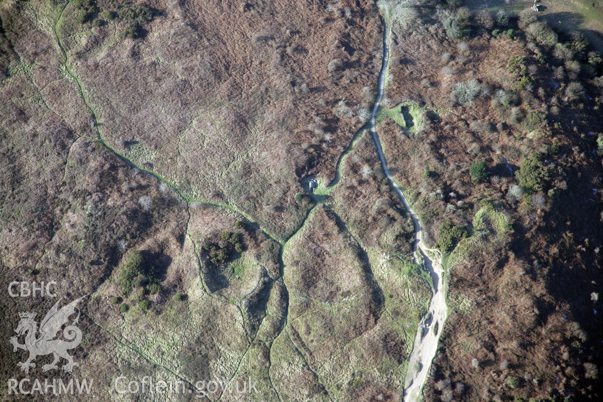 RCAHMW colour oblique photograph of Penmaen Burrows Church. Taken by Toby Driver on 02/02/2012.