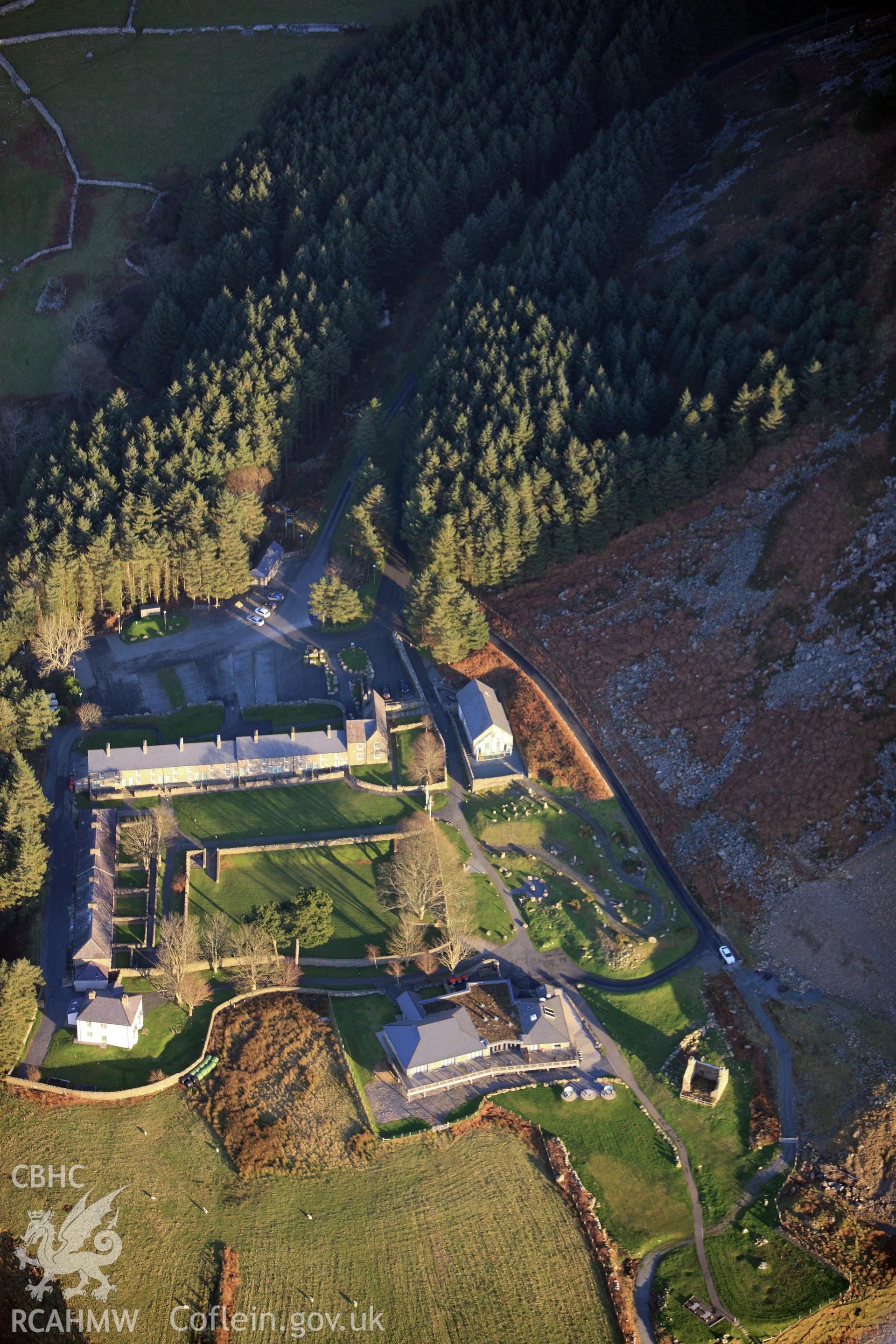 RCAHMW colour oblique photograph of Nant Gwrtheryn, Welsh Language Centre. Taken by Toby Driver on 10/12/2012.