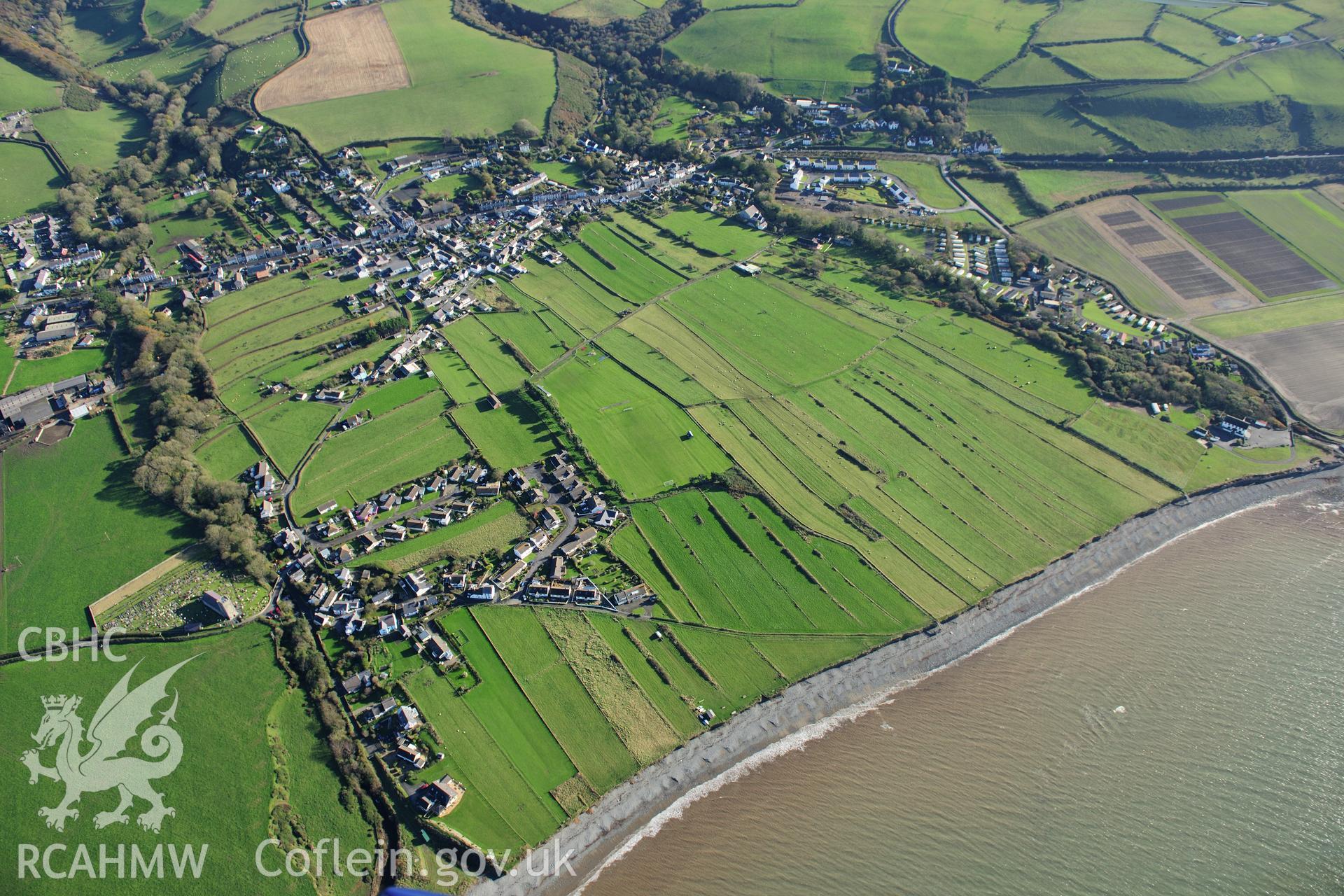 RCAHMW colour oblique photograph of Llanon field system. Taken by Toby Driver on 05/11/2012.