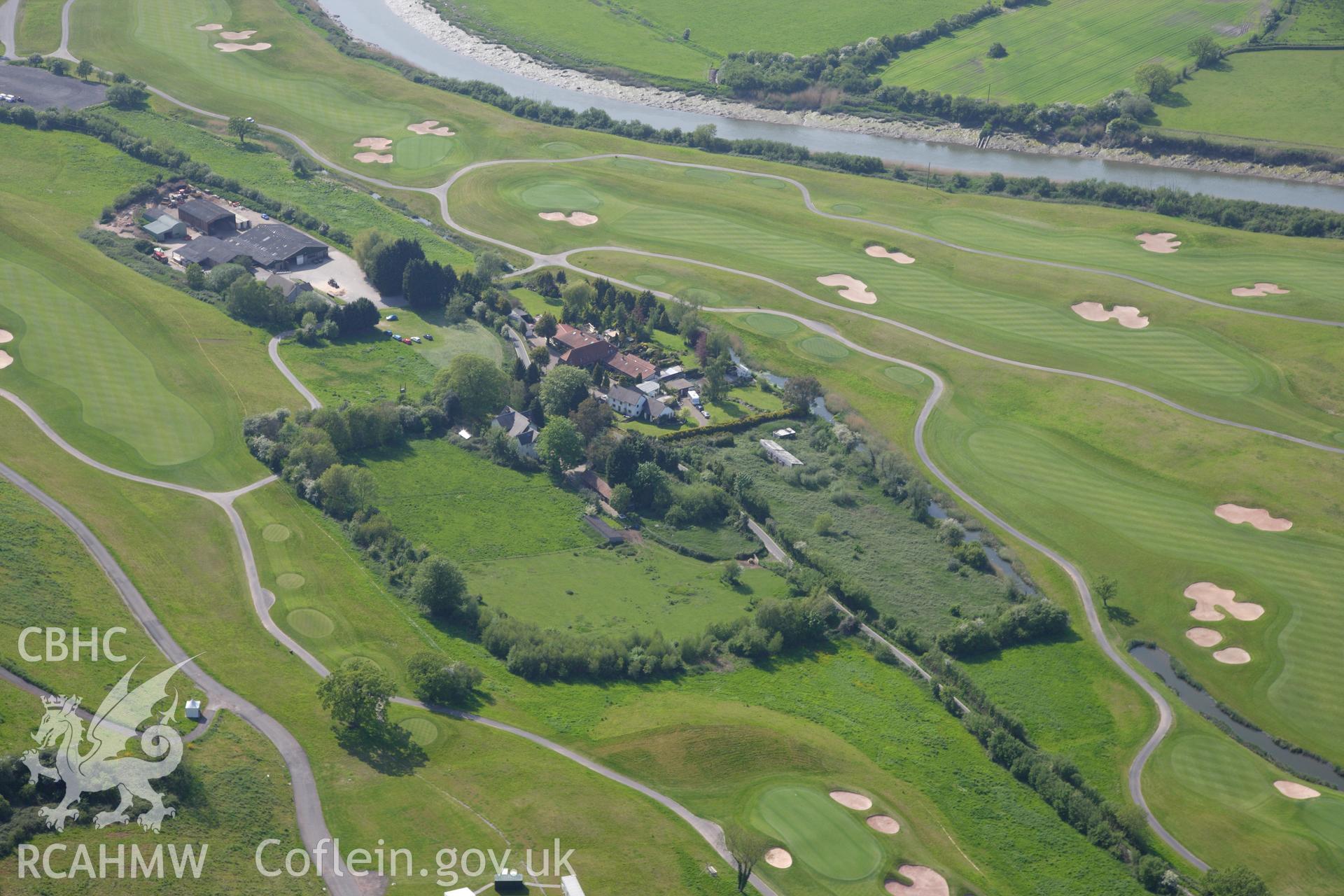 RCAHMW colour oblique photograph of Great Bulmore Roman Settlement. Taken by Toby Driver on 22/05/2012.