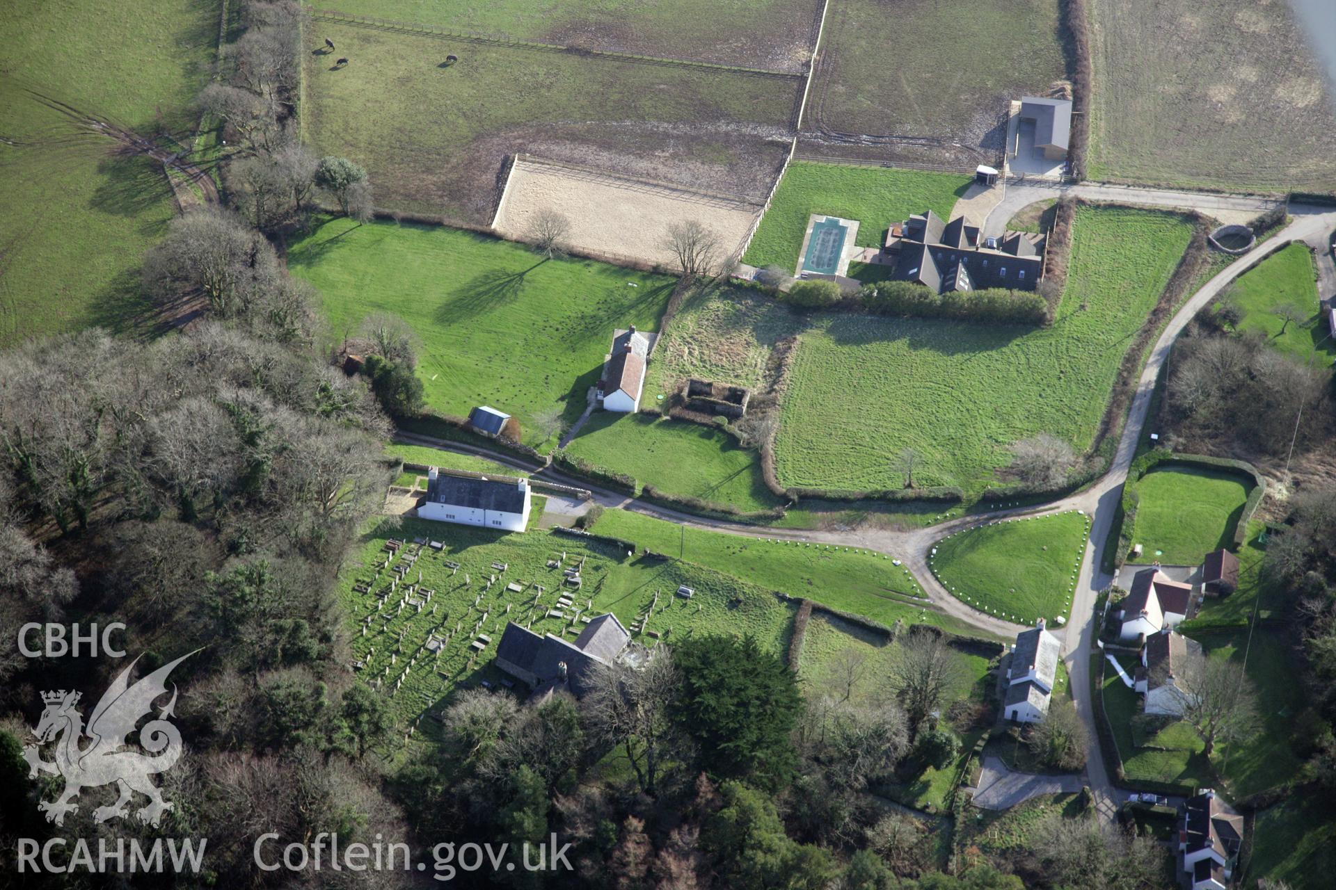 RCAHMW colour oblique photograph of St Andrew's Church, Penrice. Taken by Toby Driver on 02/02/2012.