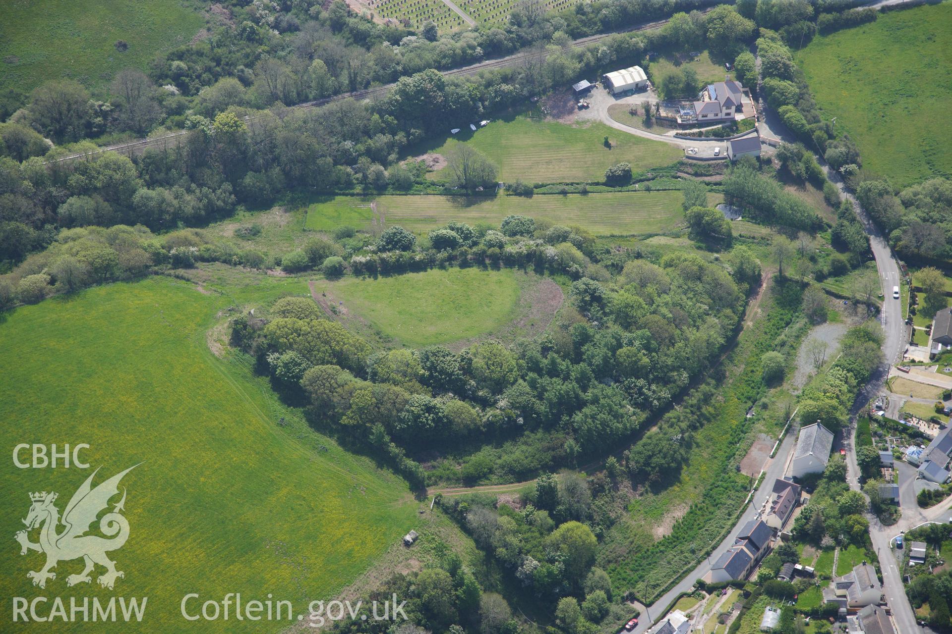 RCAHMW colour oblique photograph of Close view of Thornton Rath, looking south east. Taken by Toby Driver on 24/05/2012.