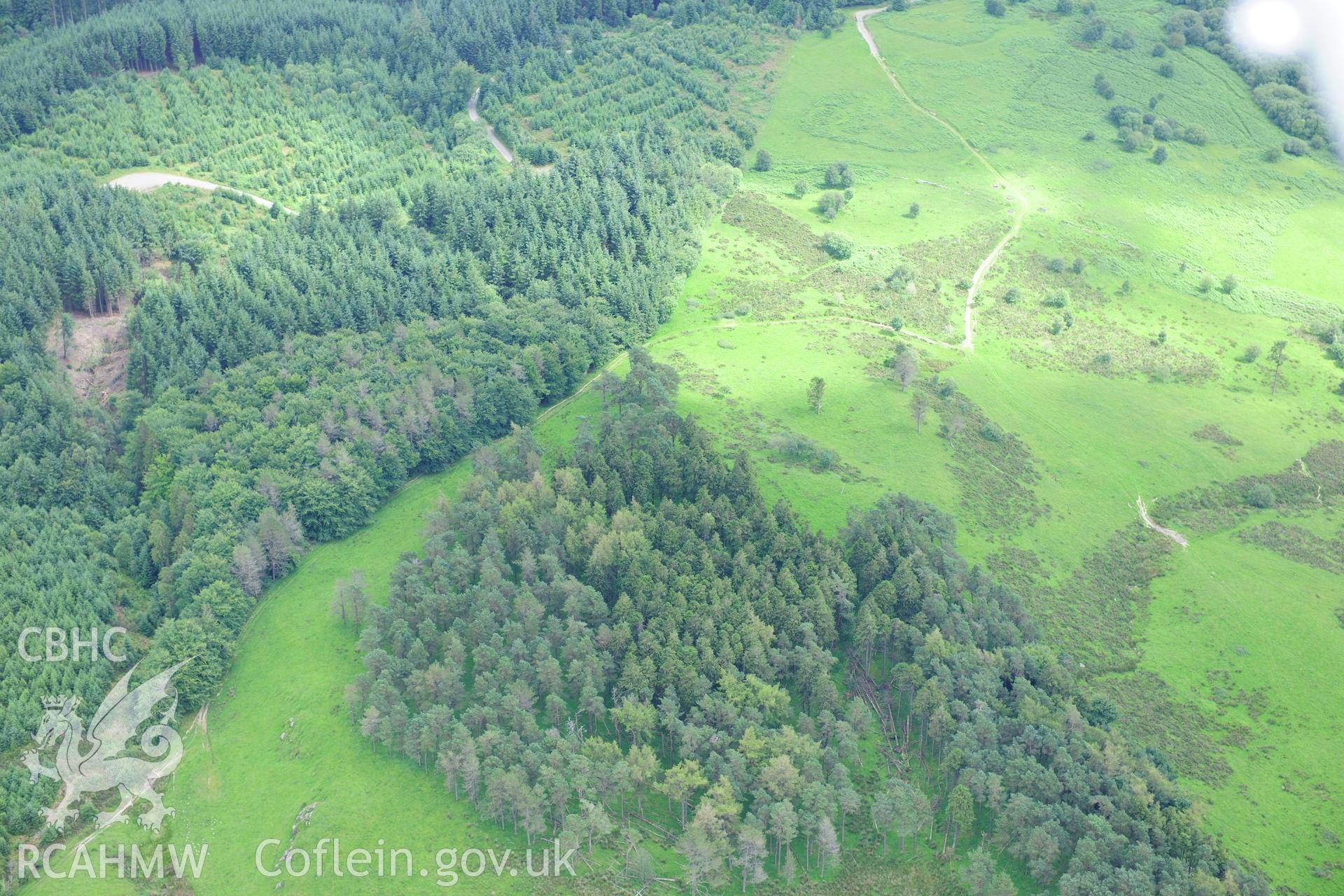 RCAHMW colour oblique photograph of Bryn Gwyn deserted rural settlement. Taken by Toby Driver on 27/07/2012.