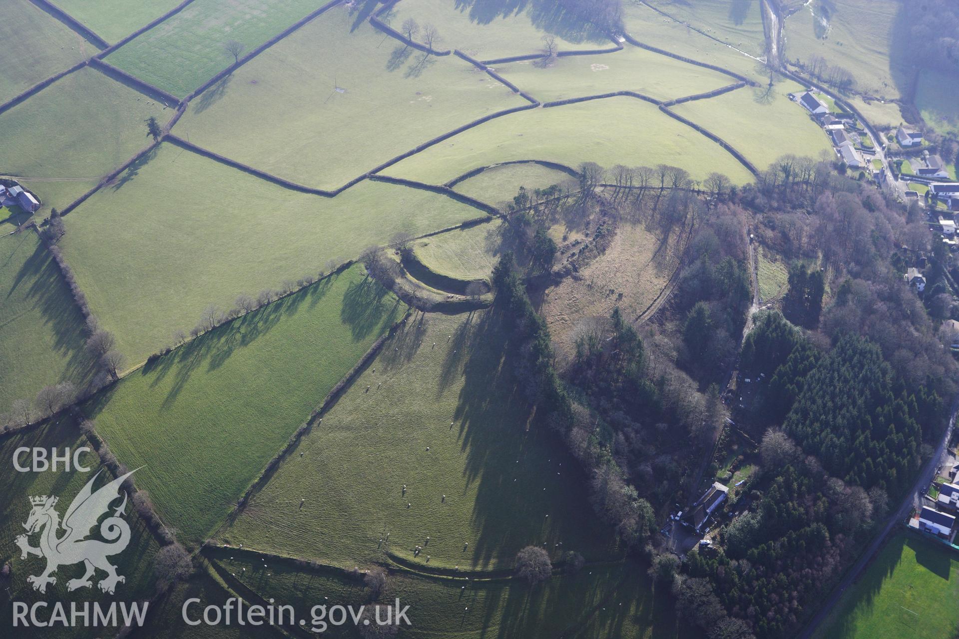 RCAHMW colour oblique photograph of Pen-Y-Gaer, View from North. Taken by Toby Driver on 07/02/2012.