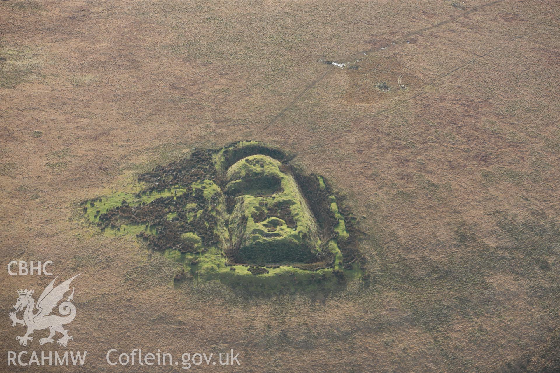 RCAHMW colour oblique photograph of Penlle'r Castell. Taken by Toby Driver on 28/11/2012.