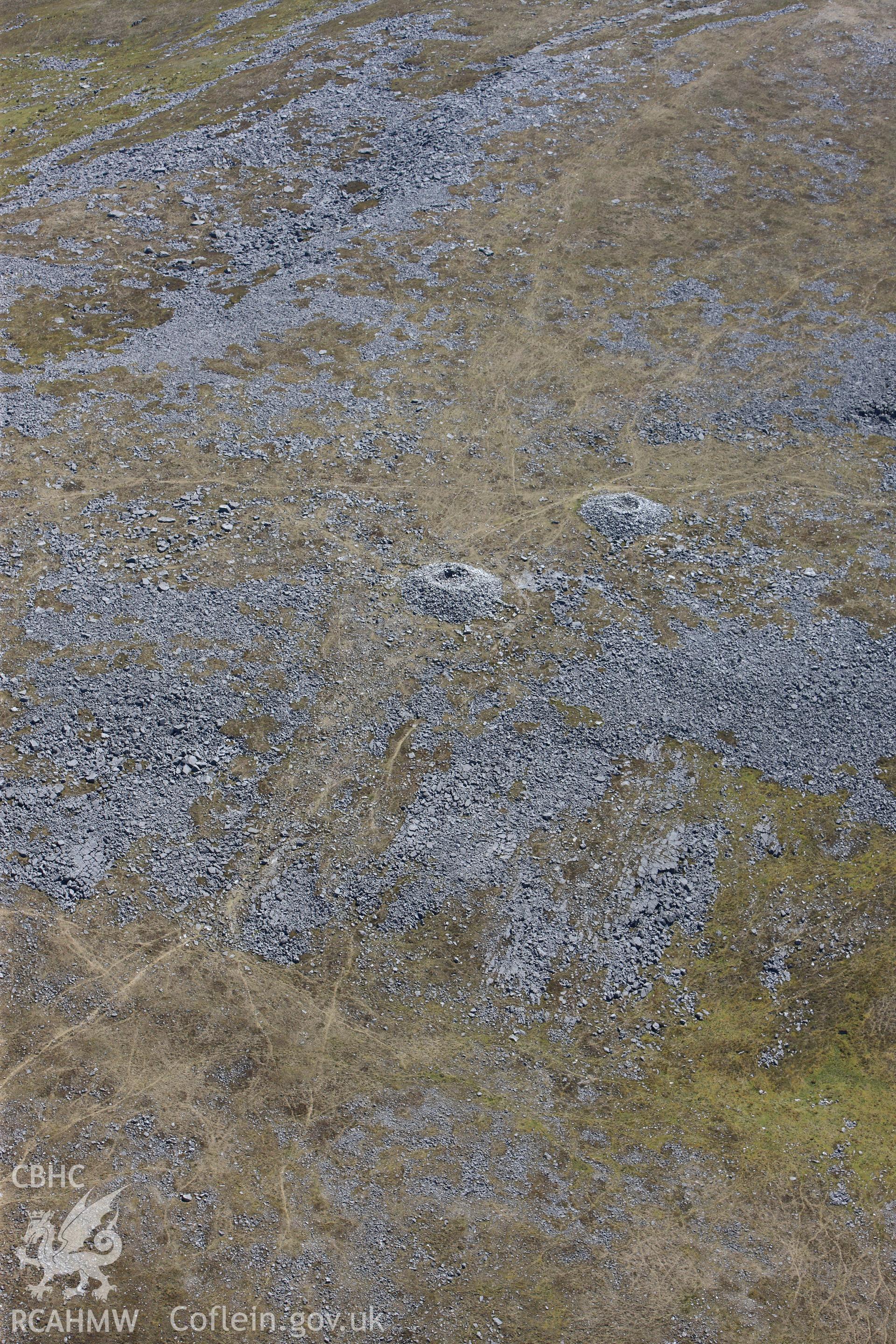 RCAHMW colour oblique photograph of Carnau'r Garreg Las. Taken by Toby Driver on 22/05/2012.