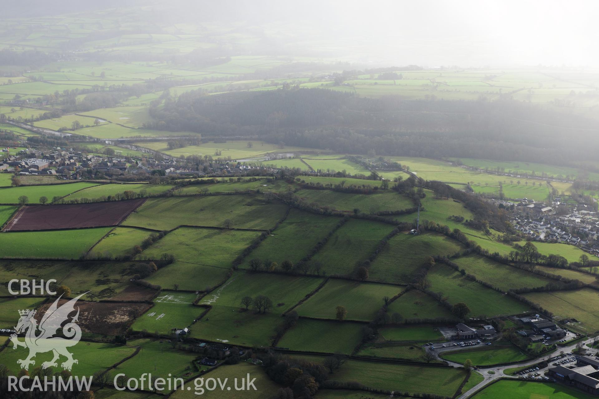 RCAHMW colour oblique photograph of Slwch Tump hillfort. Taken by Toby Driver on 23/11/2012.