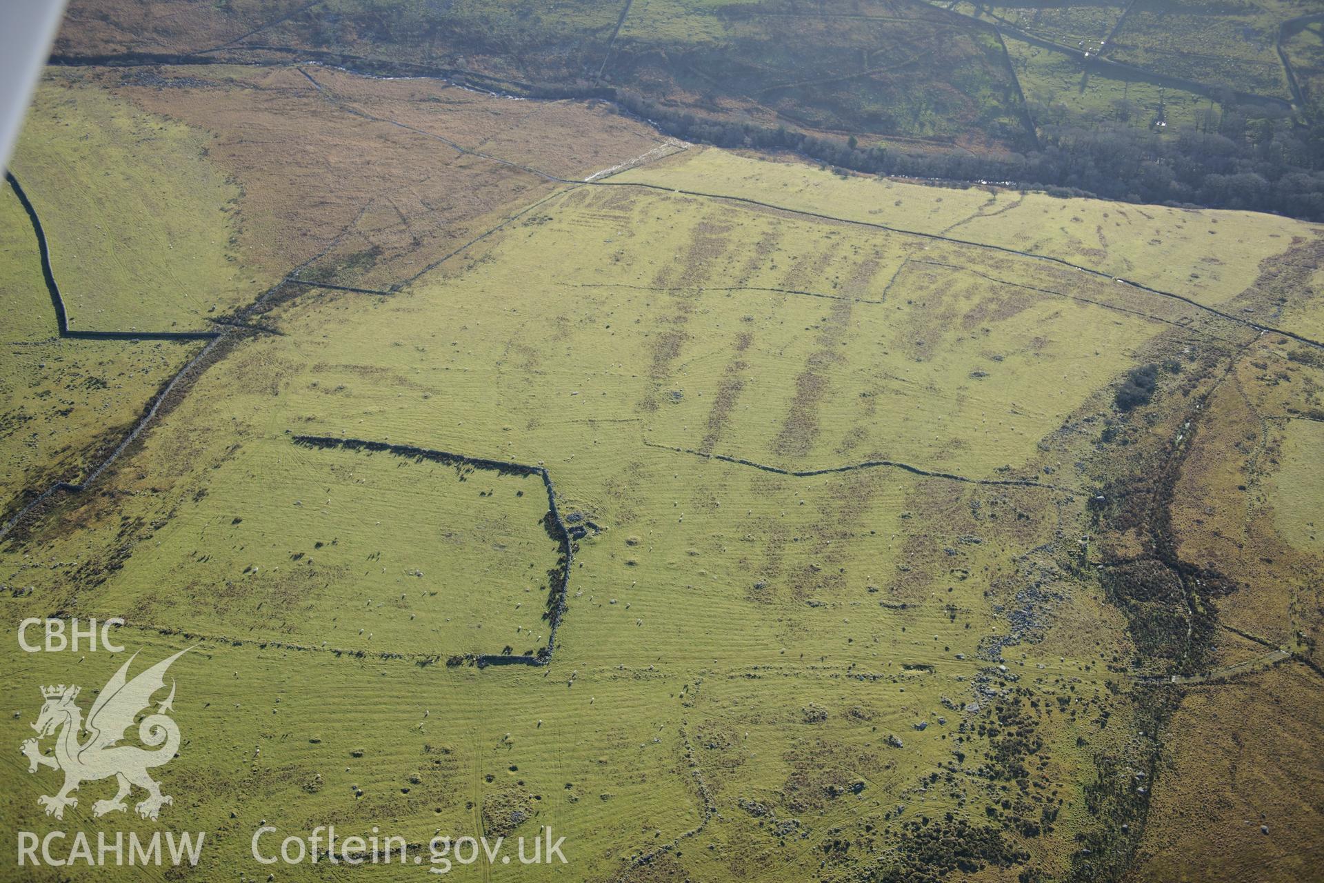 RCAHMW colour oblique photograph of Cors y Gedol field system, eastern part. Taken by Toby Driver on 10/12/2012.