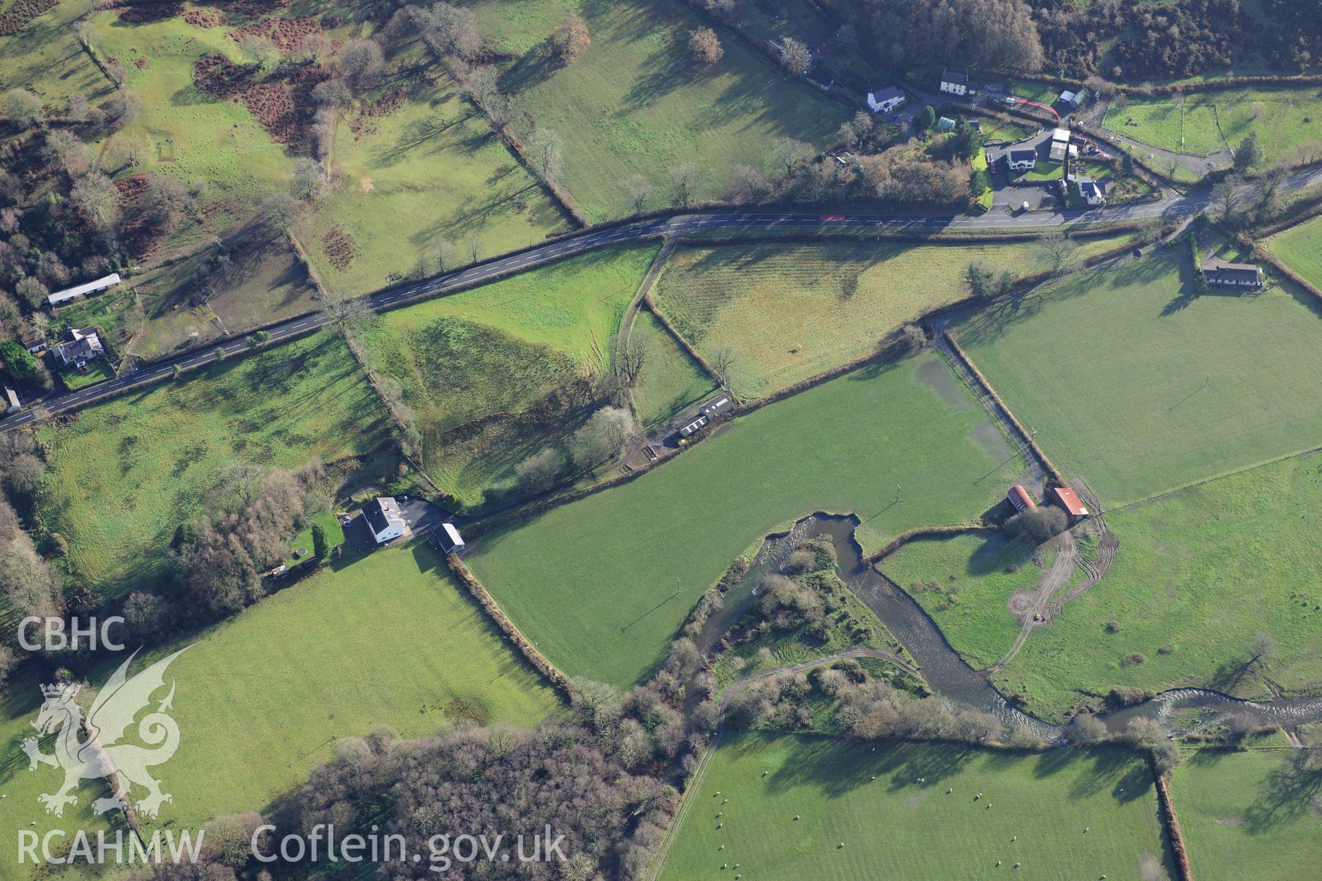 RCAHMW colour oblique photograph of Tal y Pal, Roman road north of. Taken by Toby Driver on 23/11/2012.