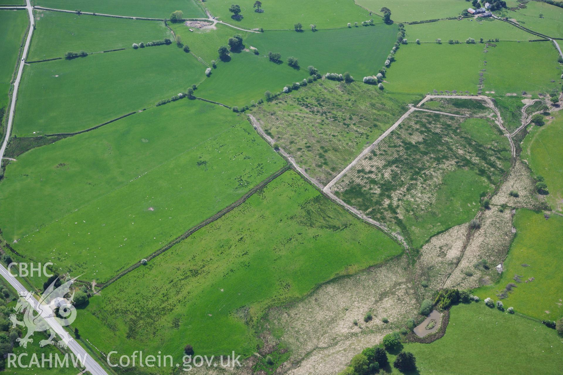 RCAHMW colour oblique photograph of Roman Camp, North of Caerau. Taken by Toby Driver on 28/05/2012.