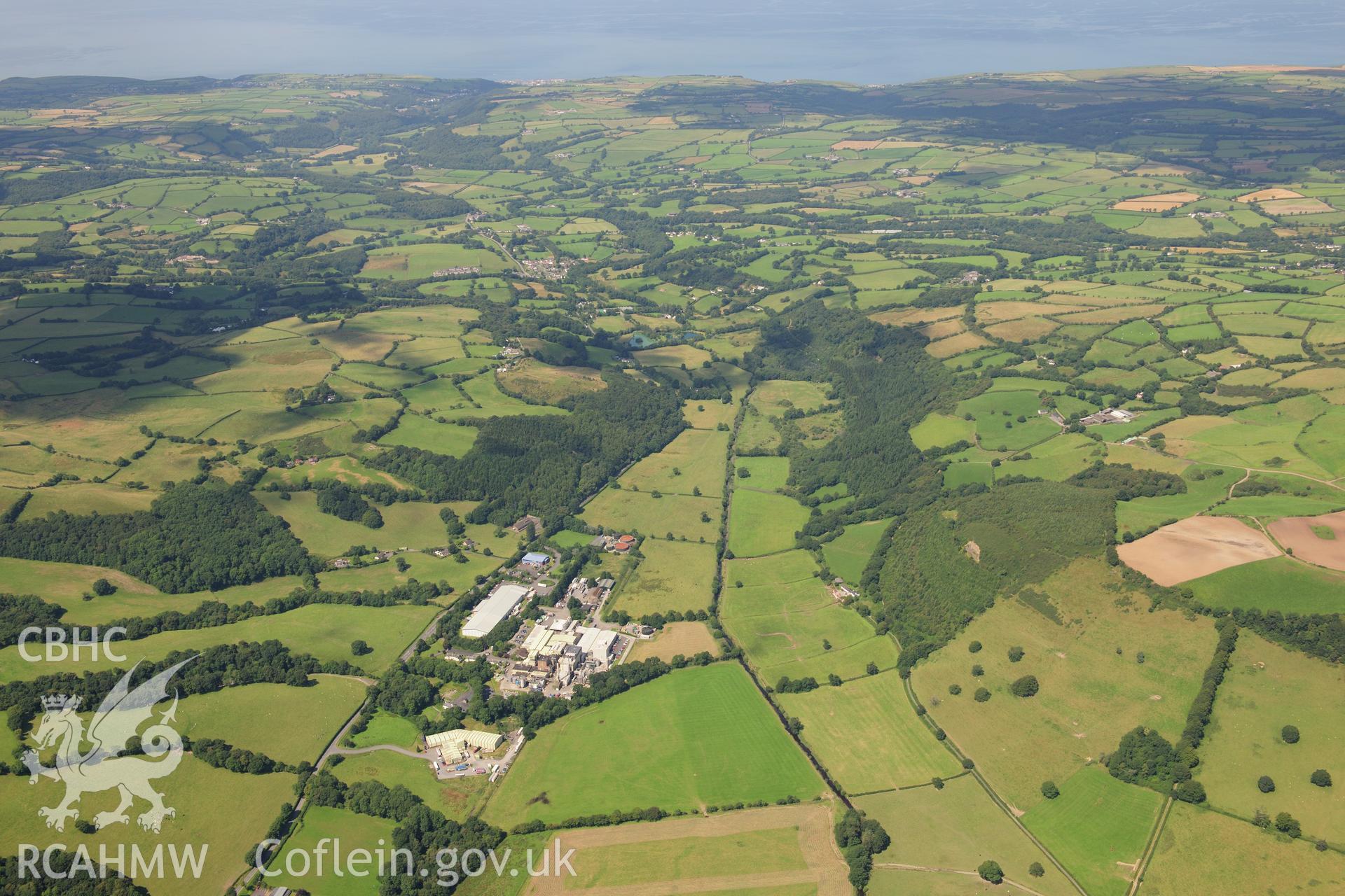 RCAHMW colour oblique photograph of Felinfach Creamery, looking north-east. Taken by Toby Driver on 10/08/2012.