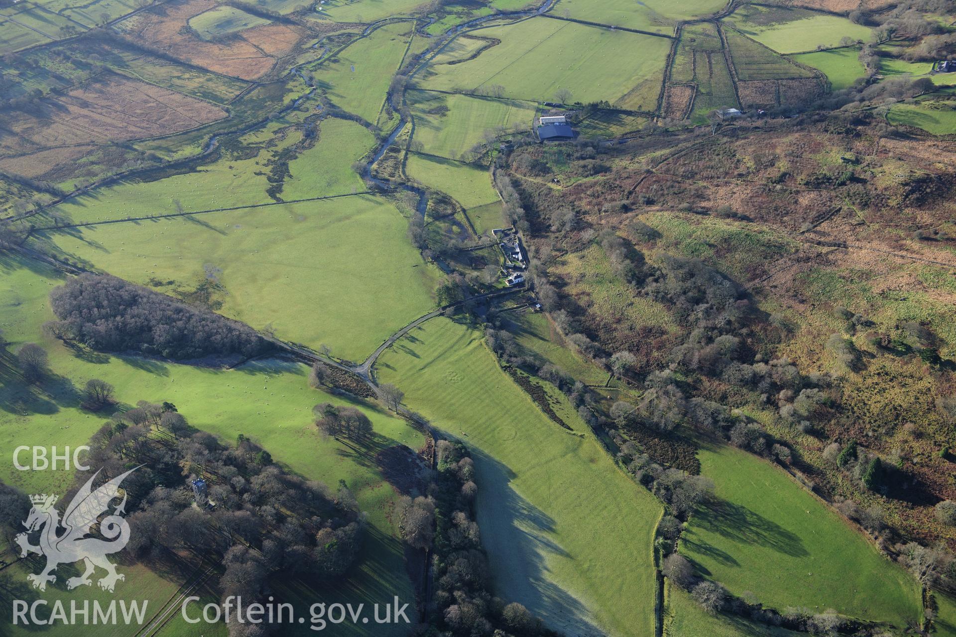 RCAHMW colour oblique photograph of Brynkir, tree planting ring. Taken by Toby Driver on 10/12/2012.