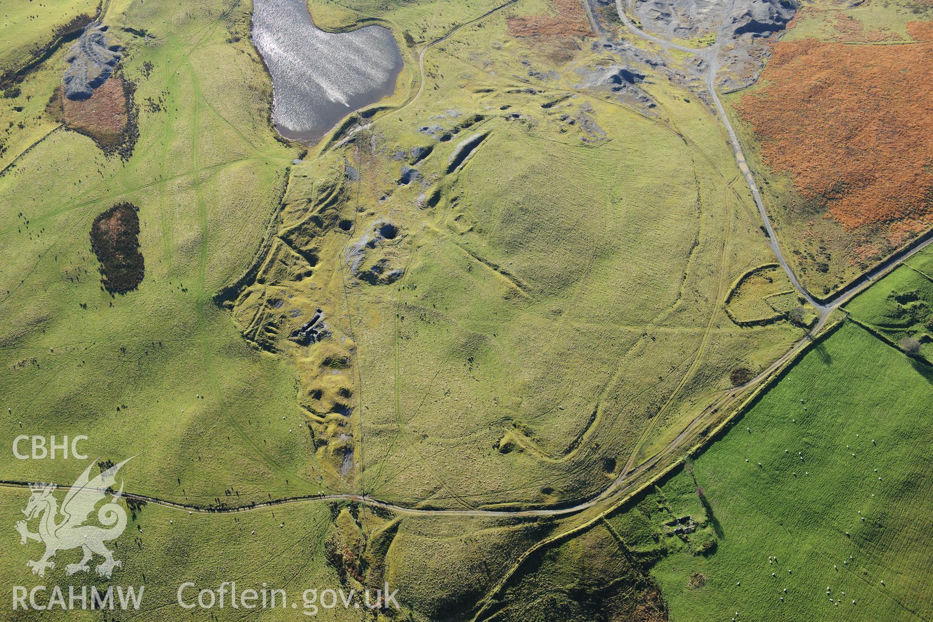 RCAHMW colour oblique photograph of Glogfach lead mine, SAM recommendation. Taken by Toby Driver on 05/11/2012.