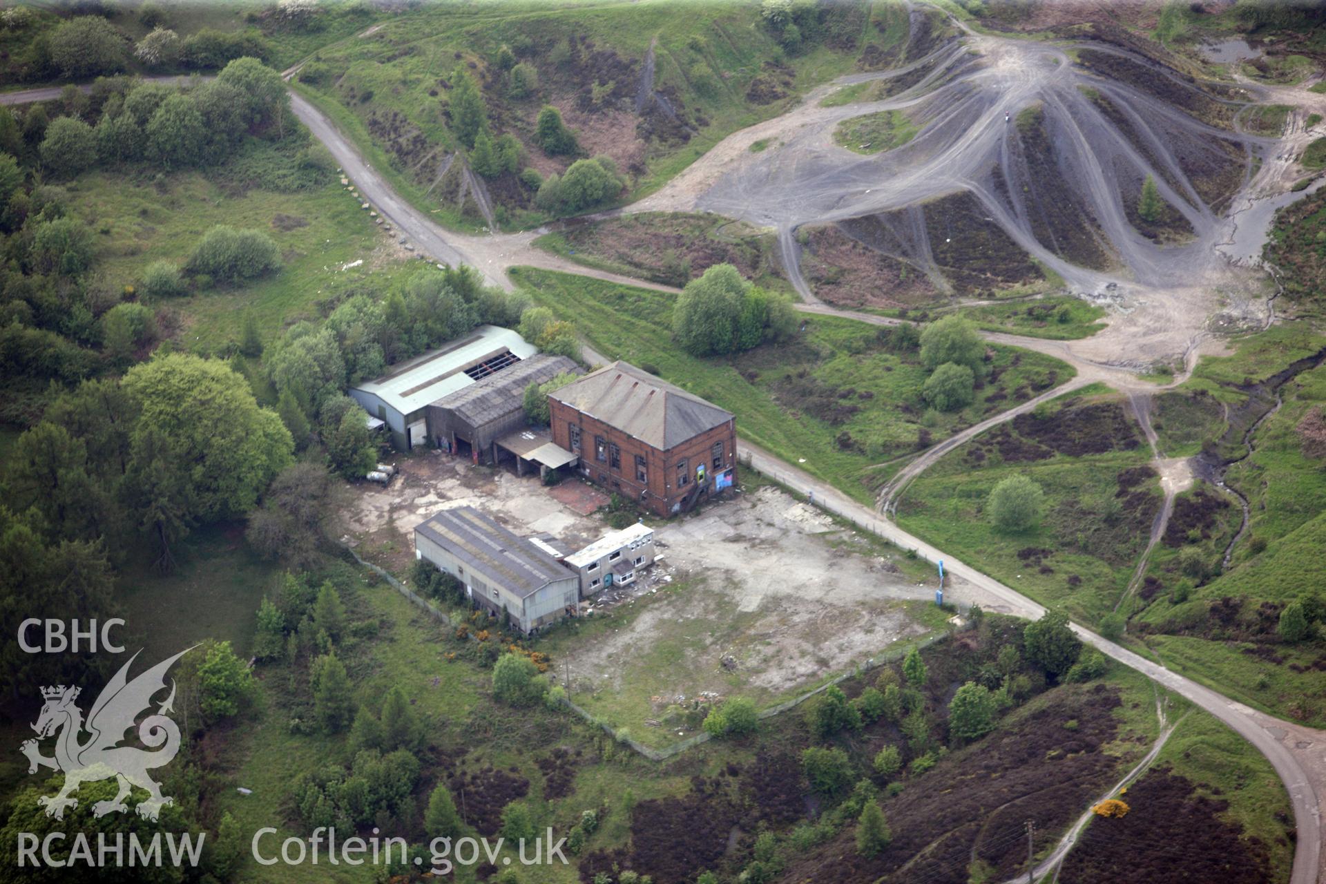 RCAHMW colour oblique photograph of Engine House, Lower Navigation Colliery. Taken by Toby Driver on 22/05/2012.